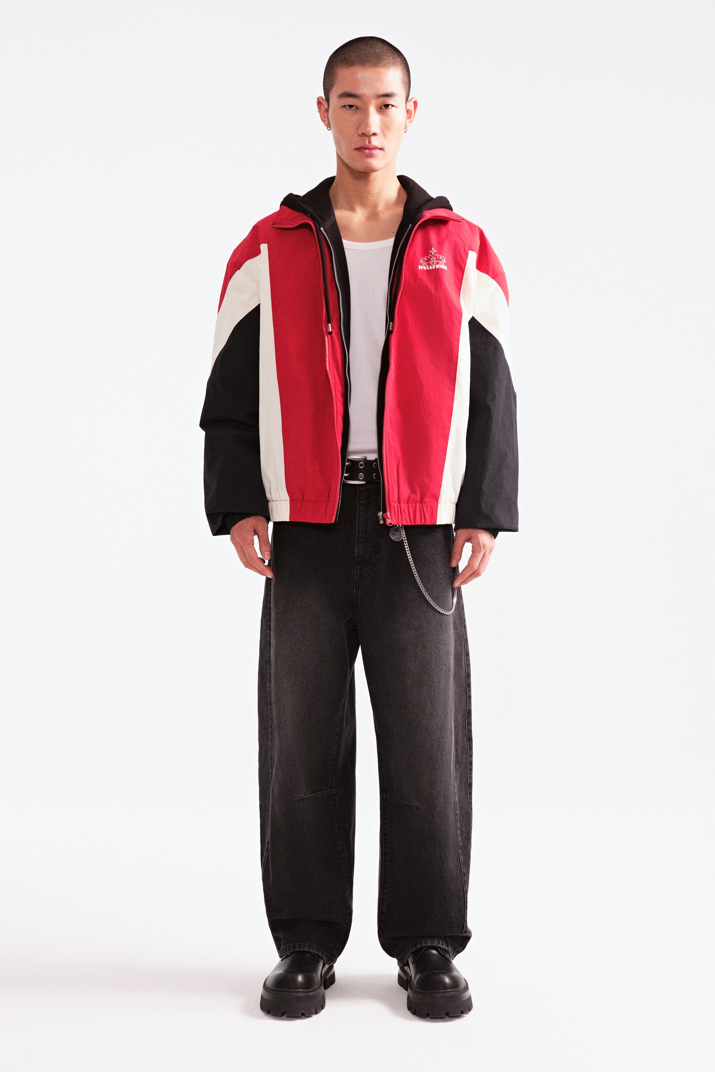 ルーズフィット バレルデニム - デニムブラック/デニムブルー