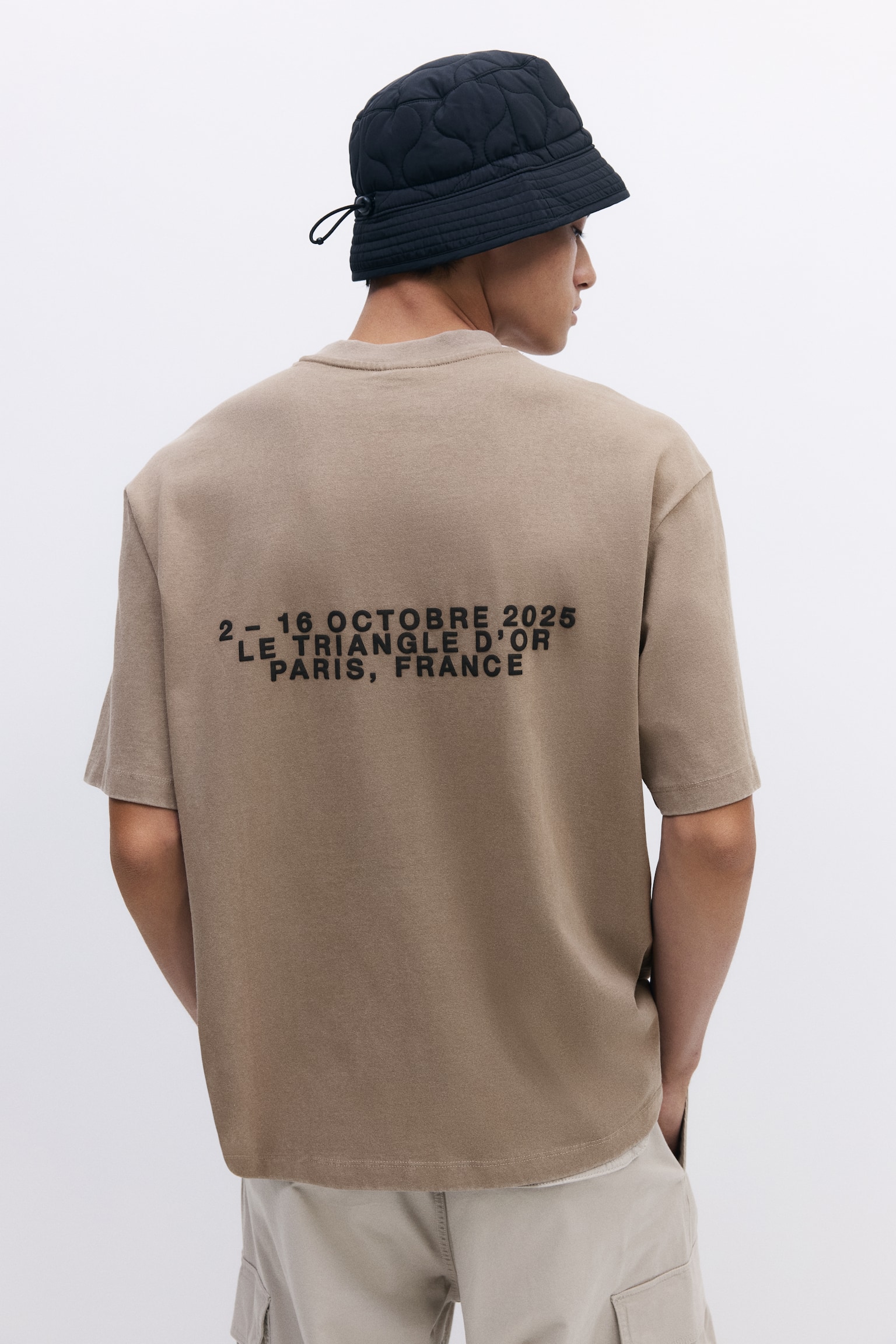 Áo thun kiểu bạc màu Loose Fit - Màu be đậm/Le Triangle d'Or/Màu đen/Triangle d'Or - 4