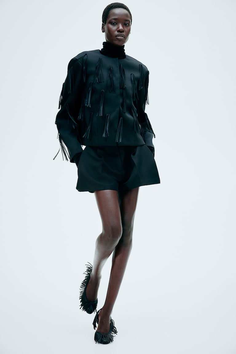 Fringed Jacket Tweed Jacket Womens H&m Fringed Jacket