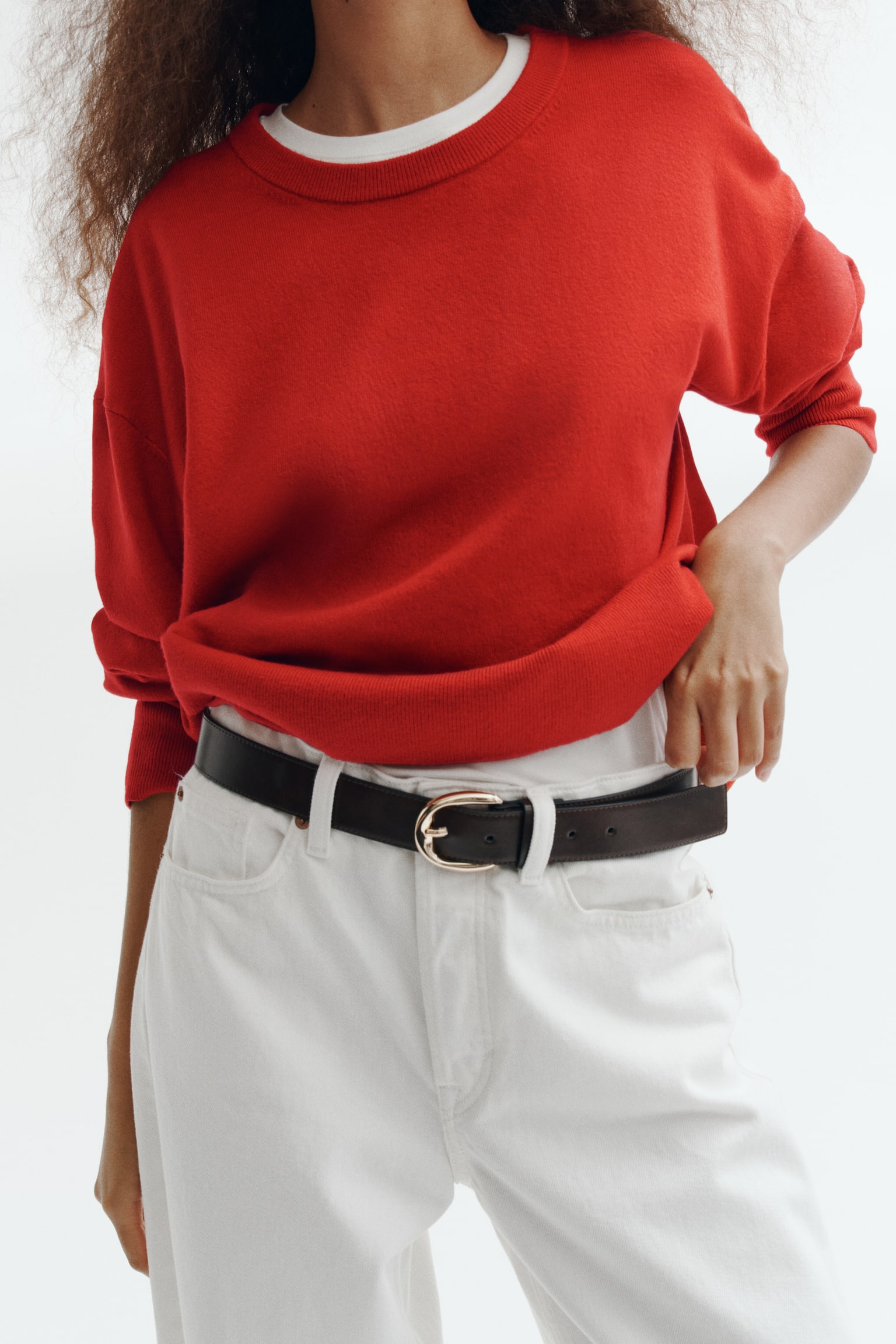 Oversized jumper - Red - 1
