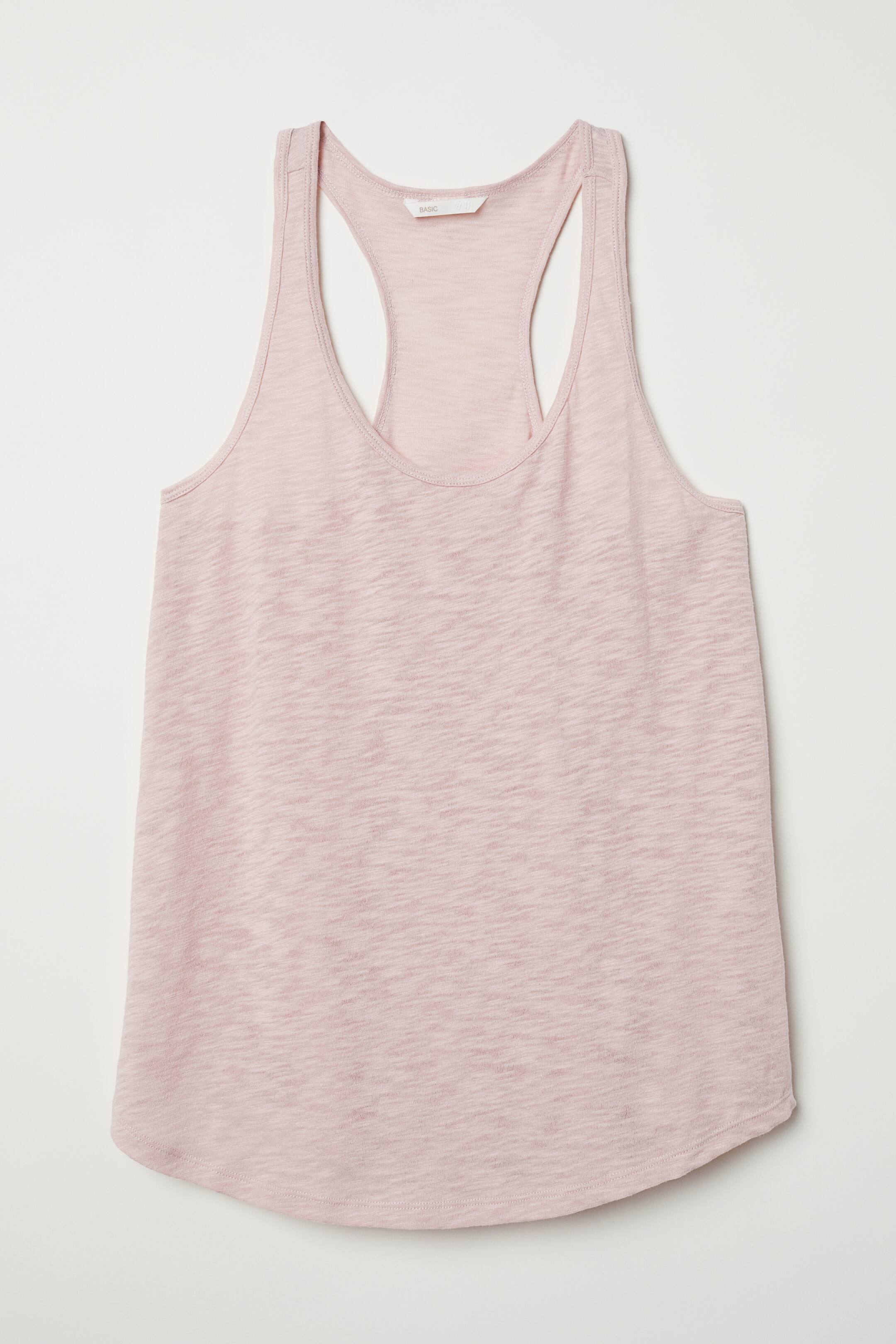 Débardeur en jersey flammé Rose poudré FEMME H&M FR