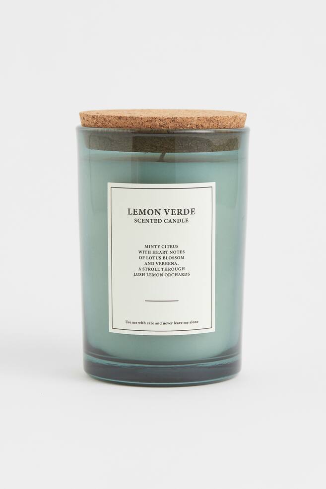 Large cork-lid scented candle - Dark green/Lemon Verde/Black/Rich Mahogany/White/Sundried Linen/Beige/Sublime Patchouli/dc/dc - 1
