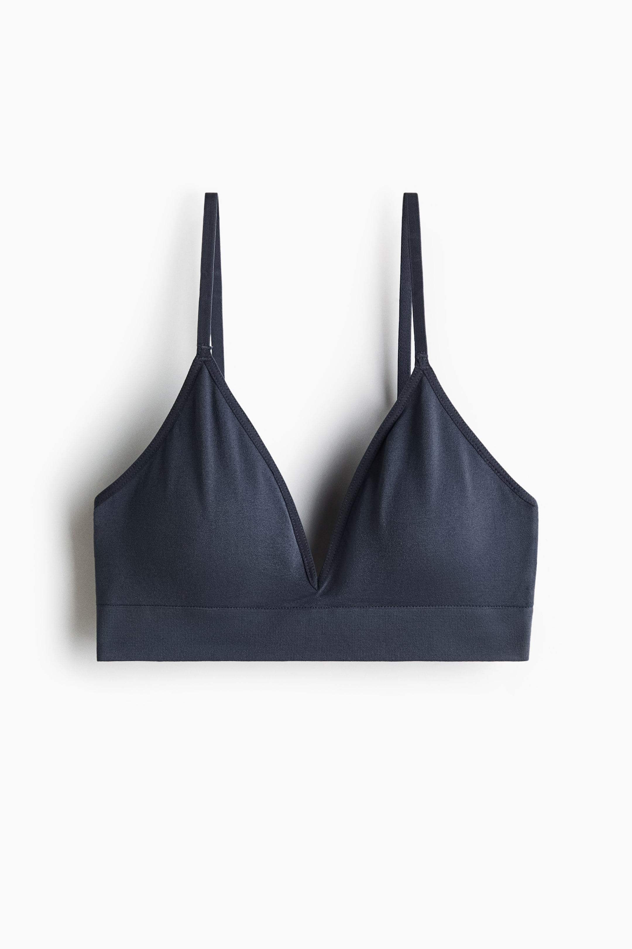 Voir une image plus grande: Soutien-gorge souple et rembourré sans couture - Bleu foncé - FEMME | H&M CA 1