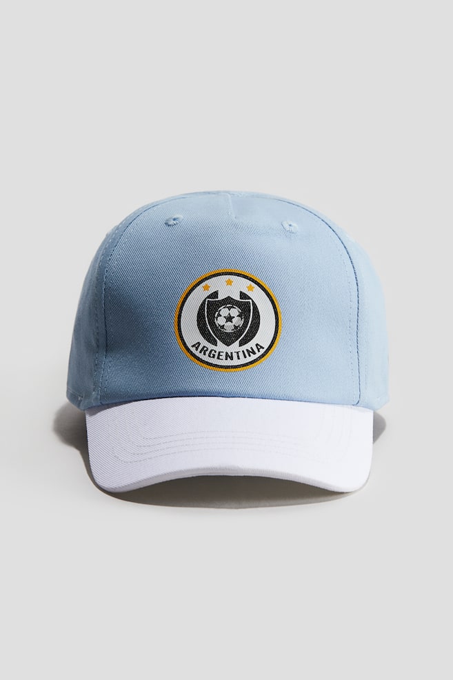 Cotton twill cap - Light blue/Argentina/Yellow/Brasil - 1