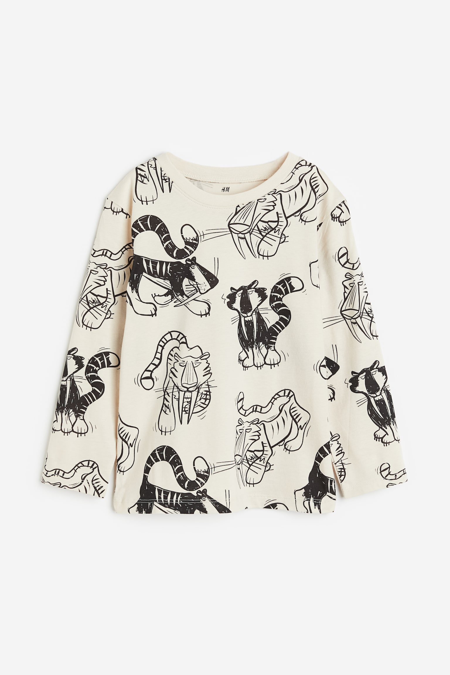 Long Sleeve Tee - Natural white/Tigers - 1