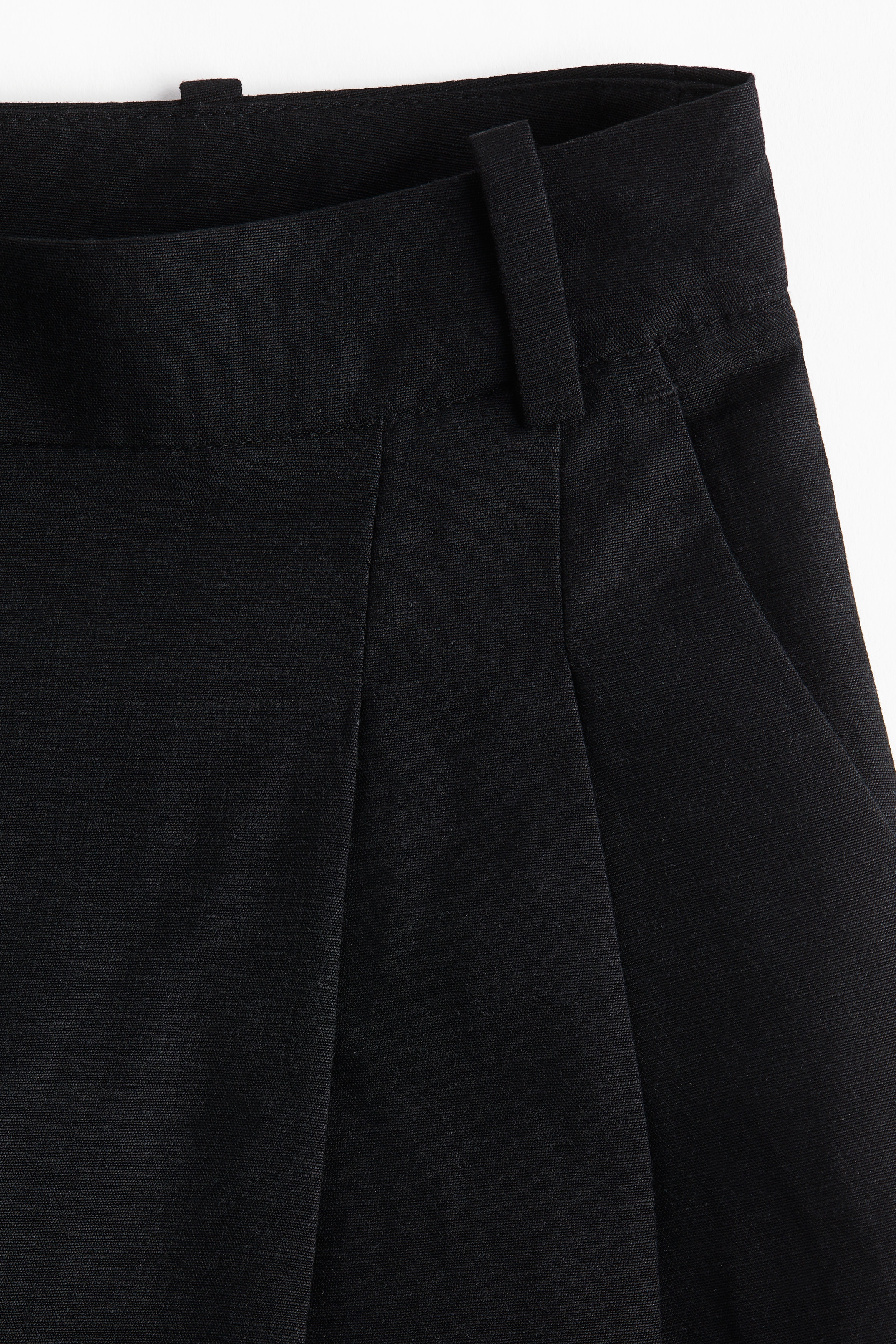Wide linen-blend trousers