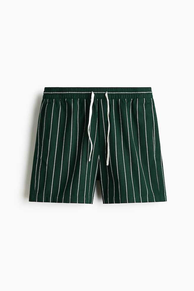 Regular Fit Shorts - Dark green/Striped/Brown/Striped/Cream/Striped - 1