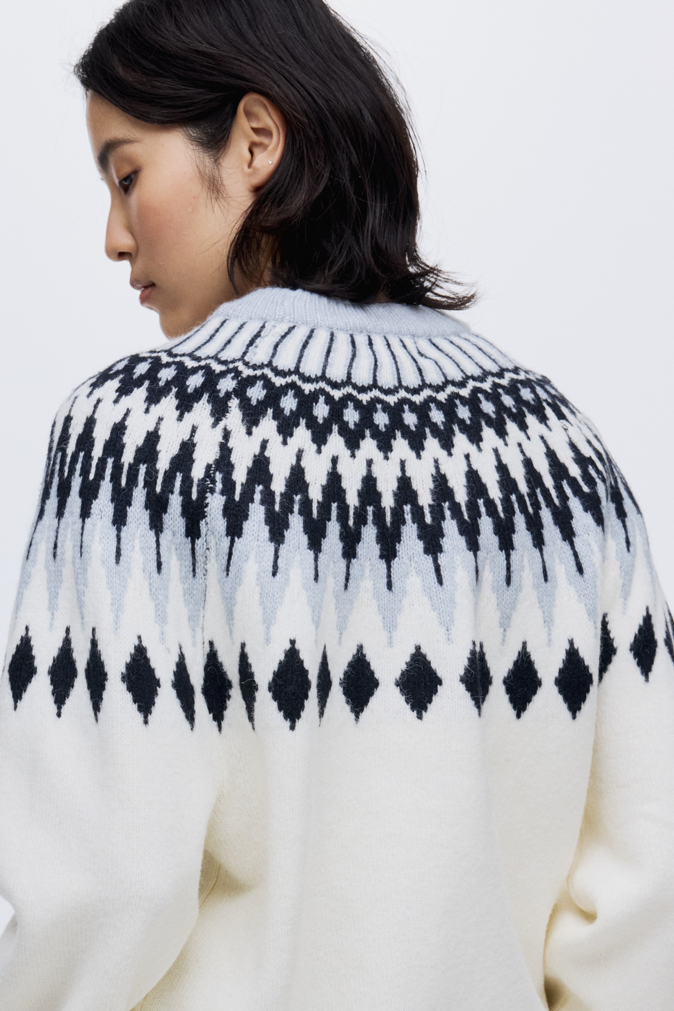 Jacquard-knit jumper