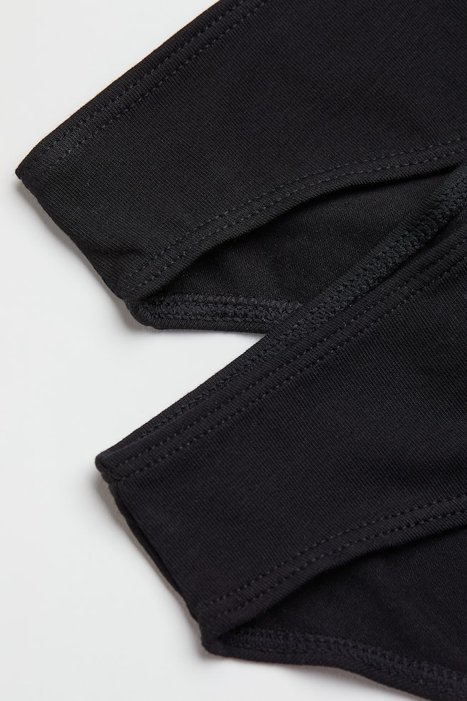 10-pack cotton bikini briefs - Black/Black/Grey marl/Light blue - 2