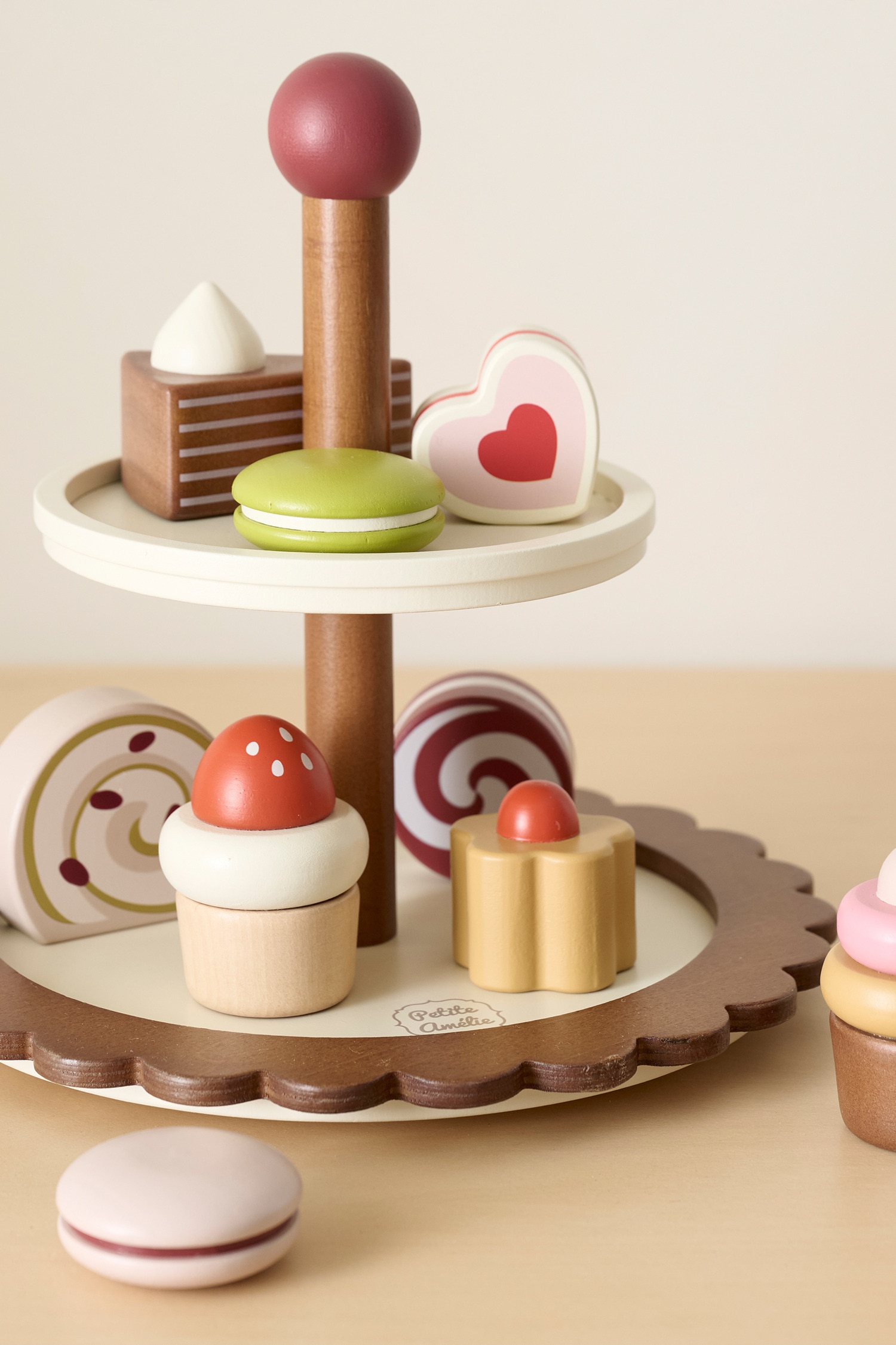 Etagère Met Gebak - Bruin/Beige