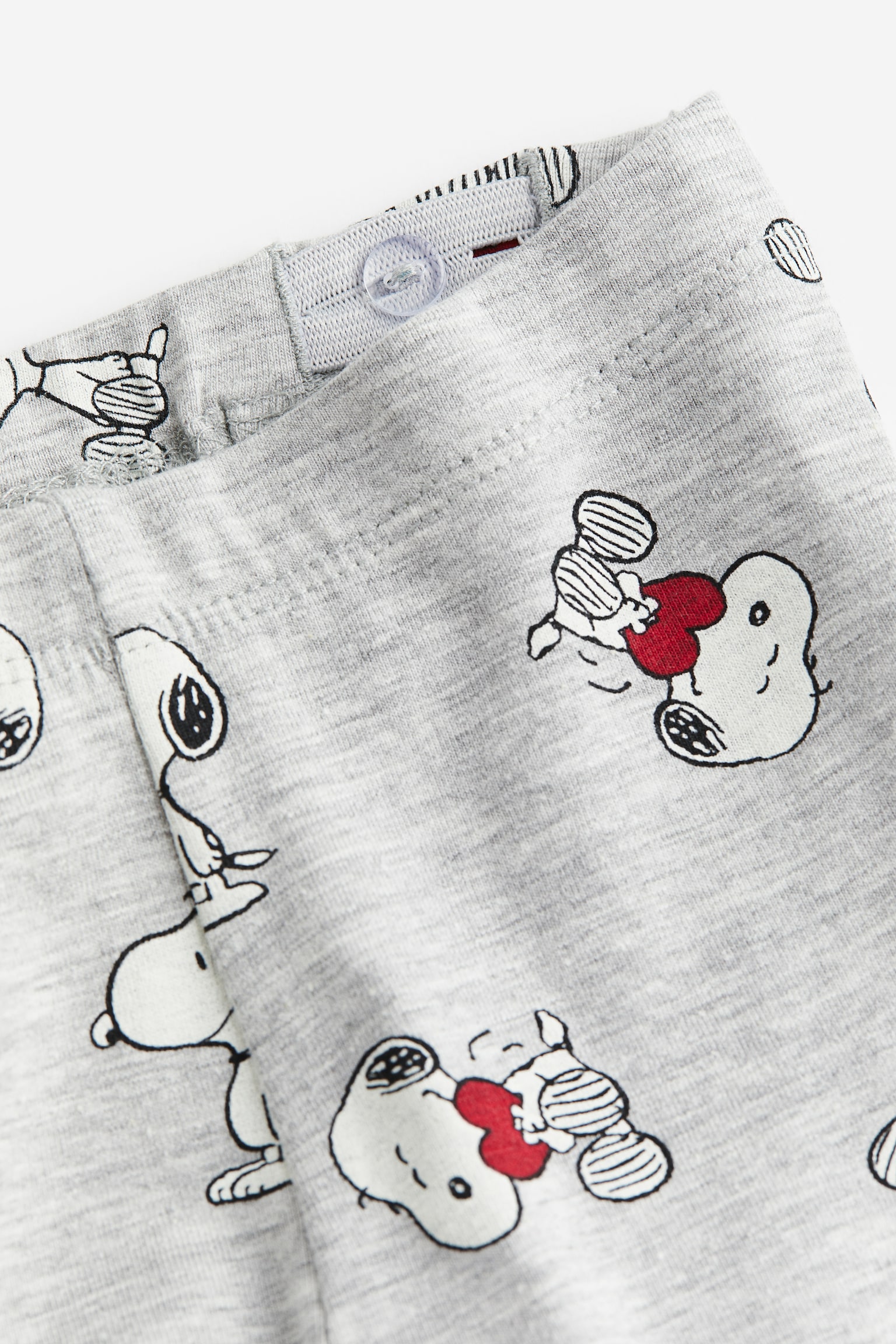 2-piece Print Cotton Set - Light grey marle/Snoopy/White/Hello Kitty/Cream/Keith Haring/Light pink/SmileyWorld®/Natural white/Minnie Mouse/Light beige/Minnie Mouse - 4