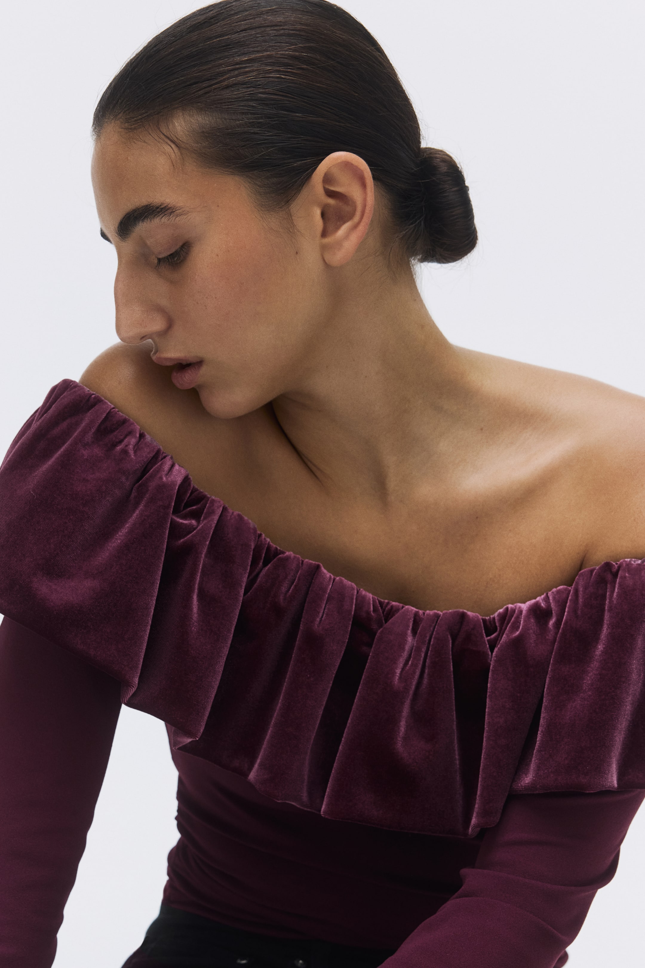 Agrandir l'image: Body épaules nues - Burgundy - FEMME | H&M FR 2