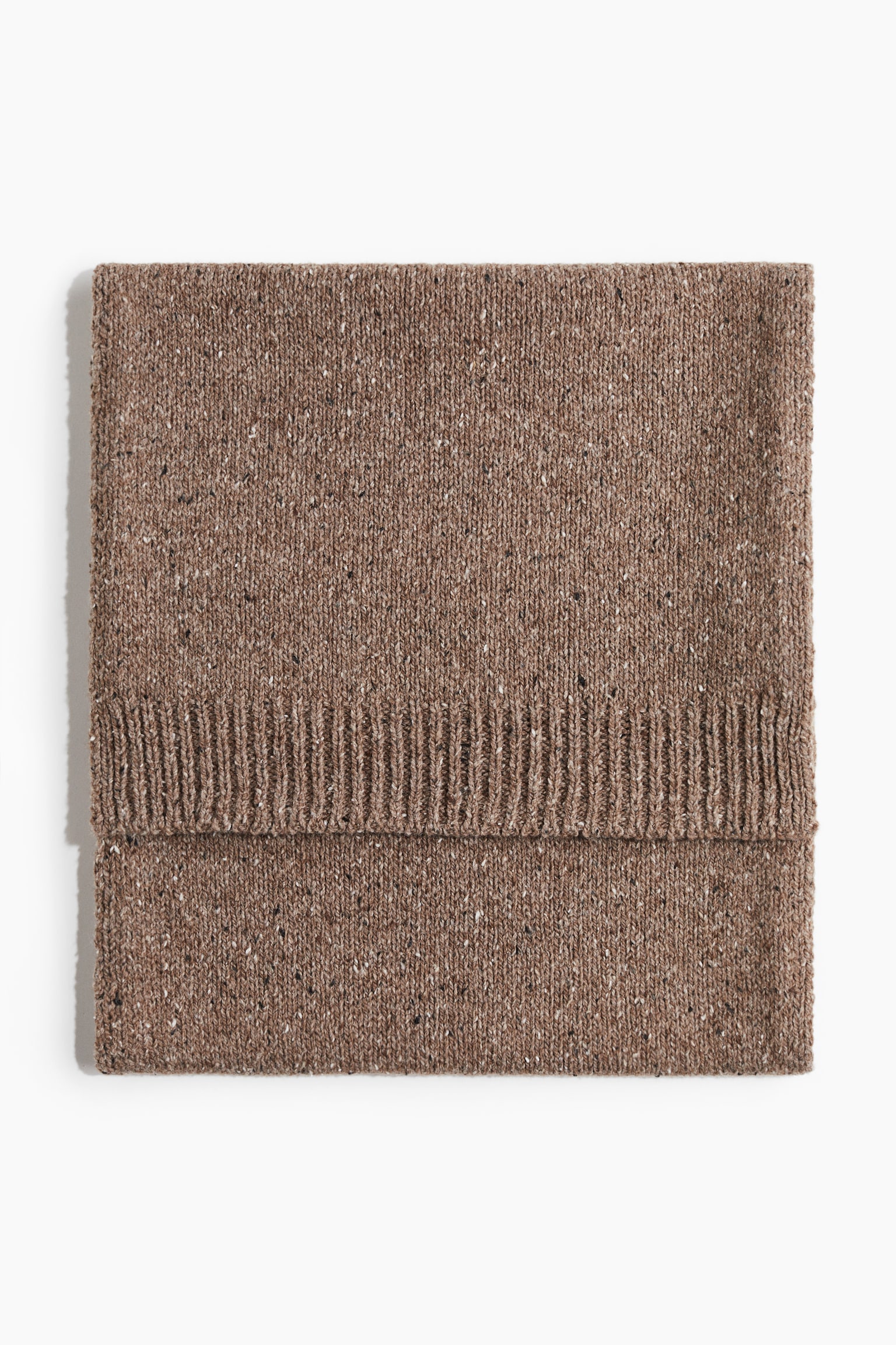 Knitted scarf - Dark beige/Beige - 1