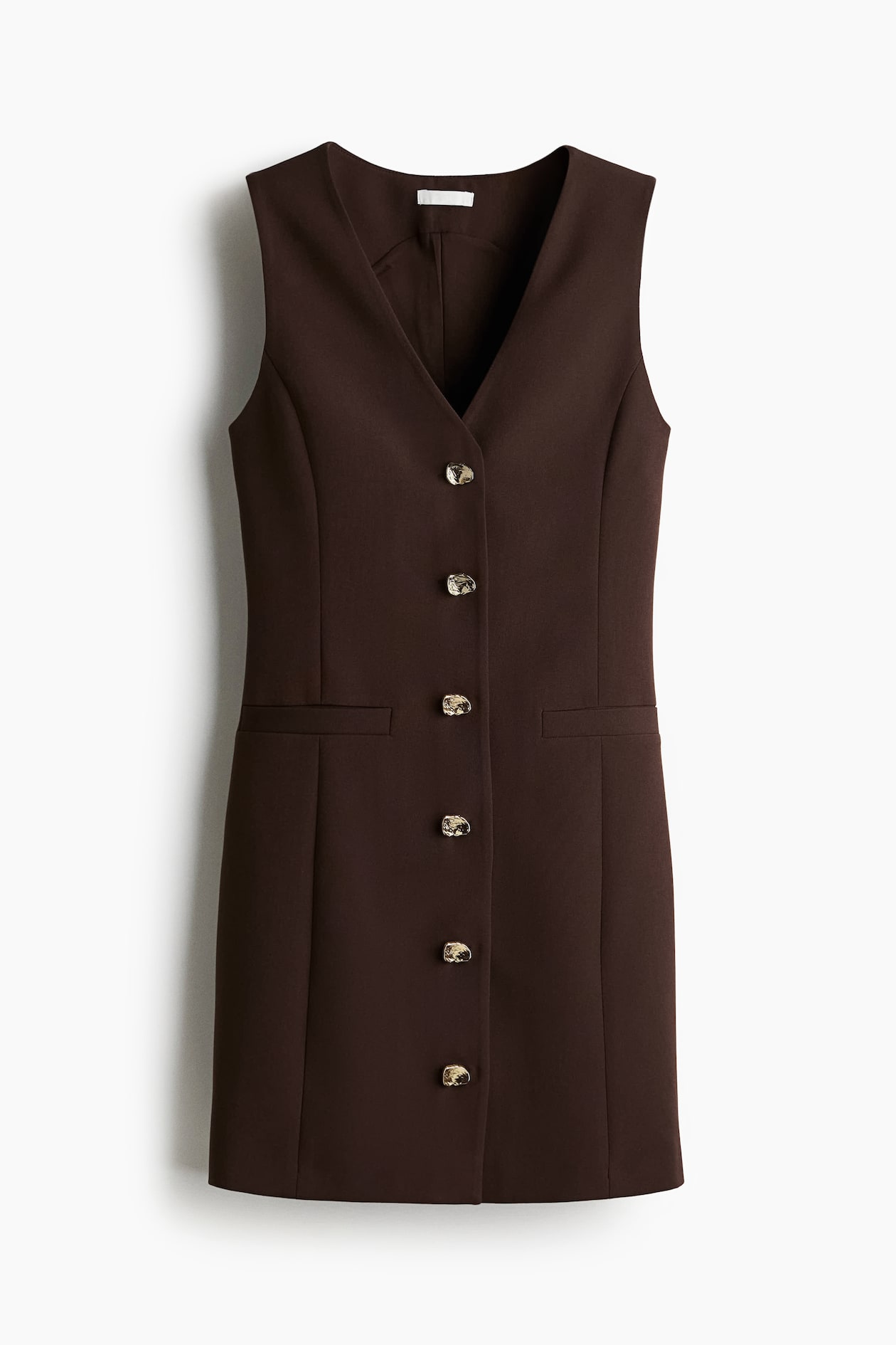 brown vest dress Women's Dark Crafted from a blend