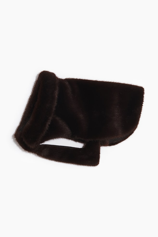 Fuffy dog coat - Dark brown - 1