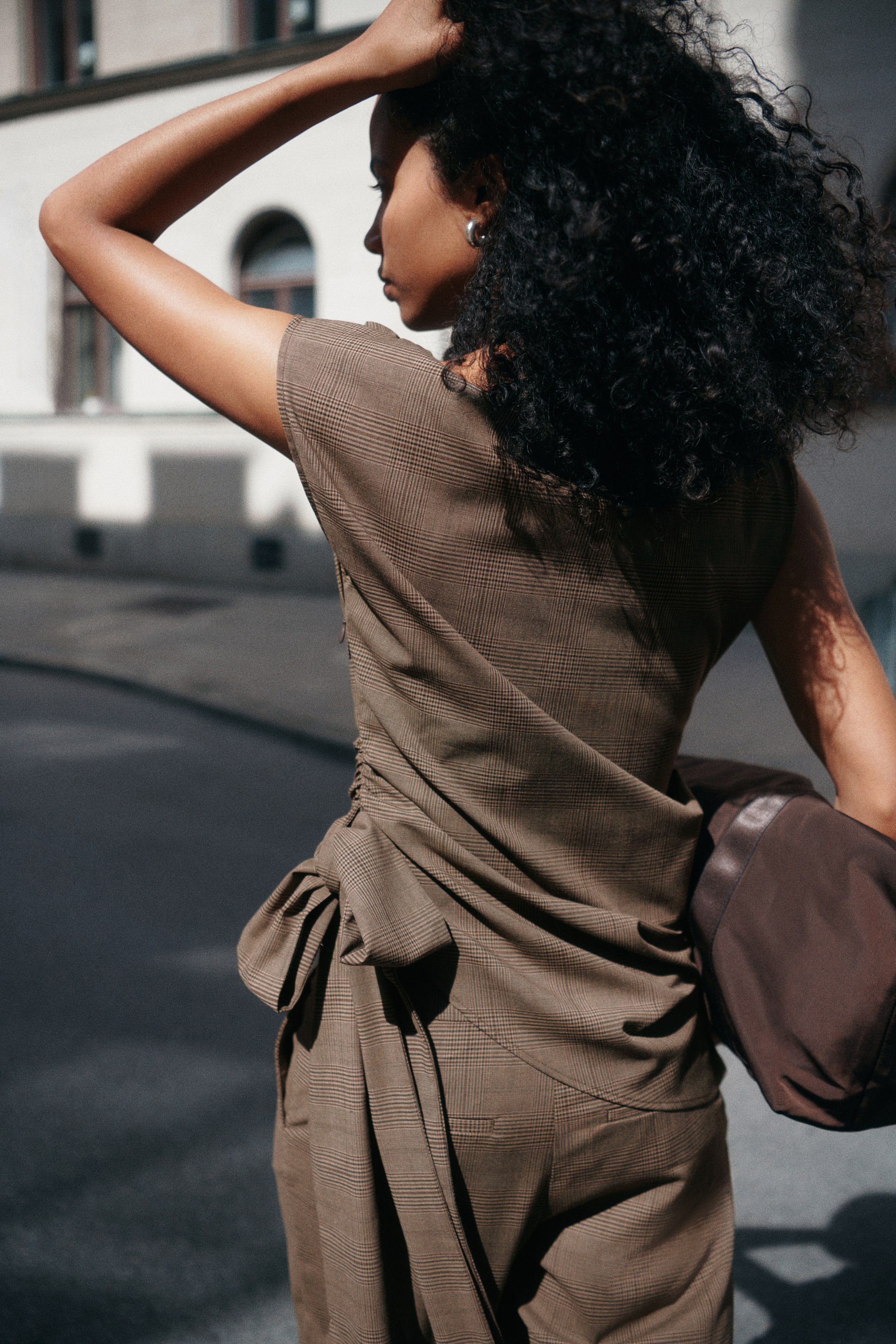 Tie-Detail Boat-Neck Top