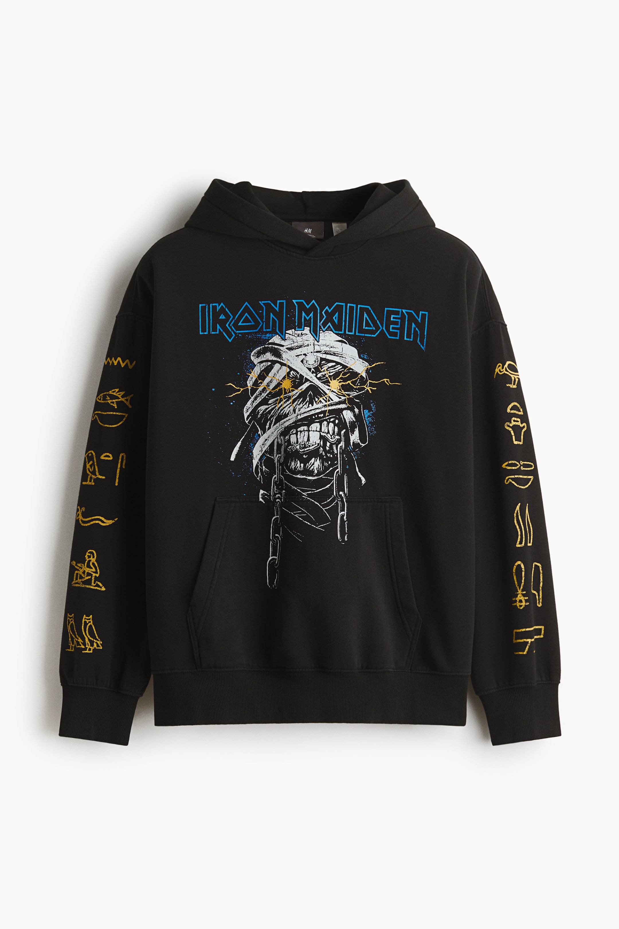 이미지 확대 보기: 오버사이즈핏 프린트 후드티 - 블랙/Iron Maiden - Men | H&M KR 6