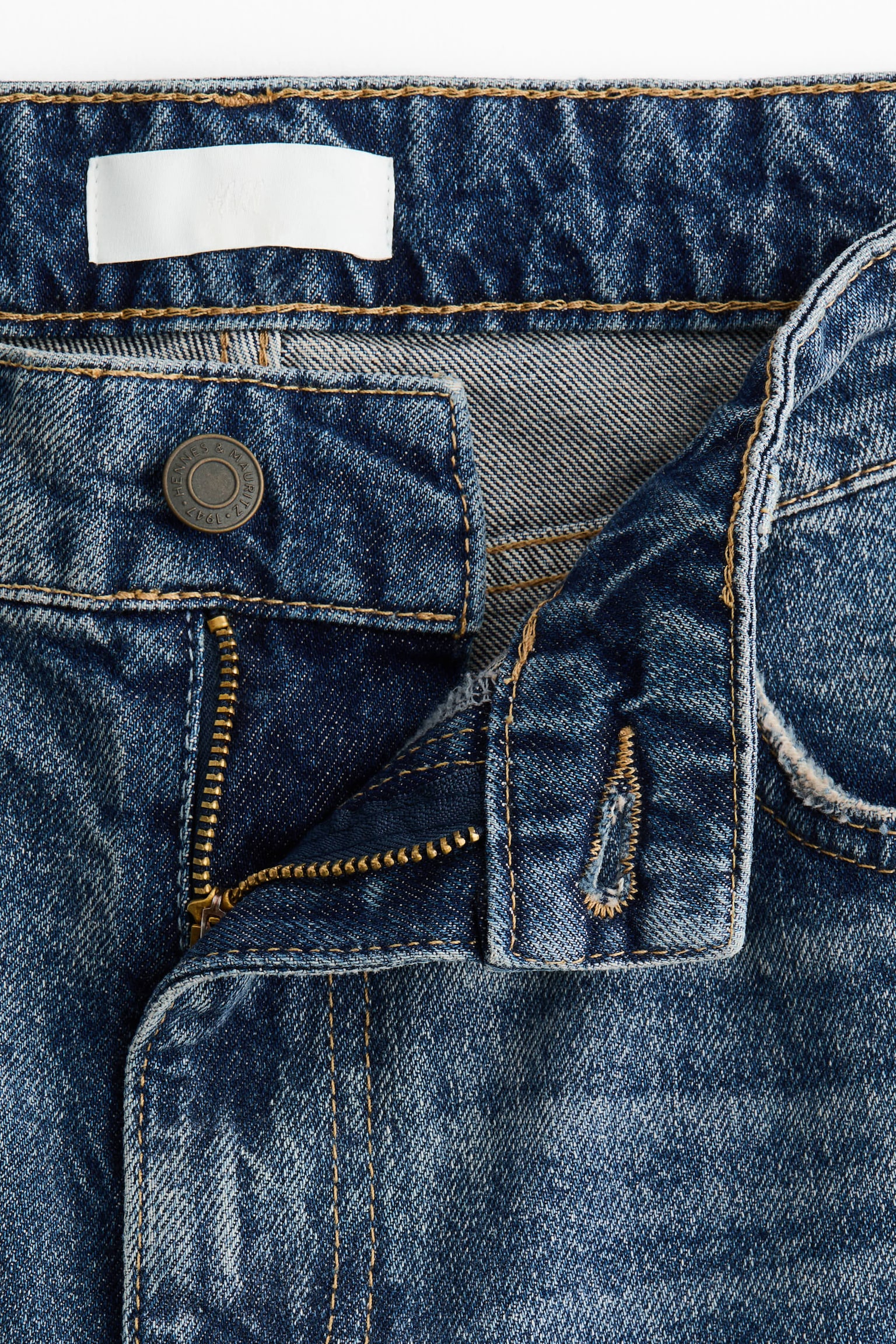 Wide Regular Waist Culotte Jeans - Bleu denim/Bleu denim clair - 3