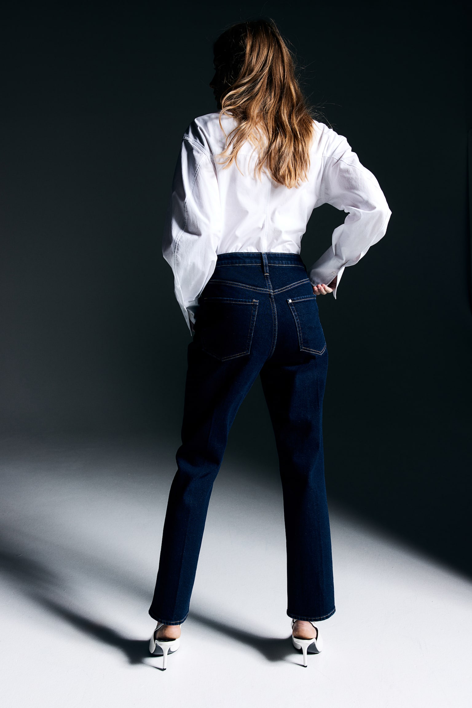 Slim Straight High Ankle Jeans - Dark denim blue/Light denim blue/Black/Dark grey/Denim blue - 3