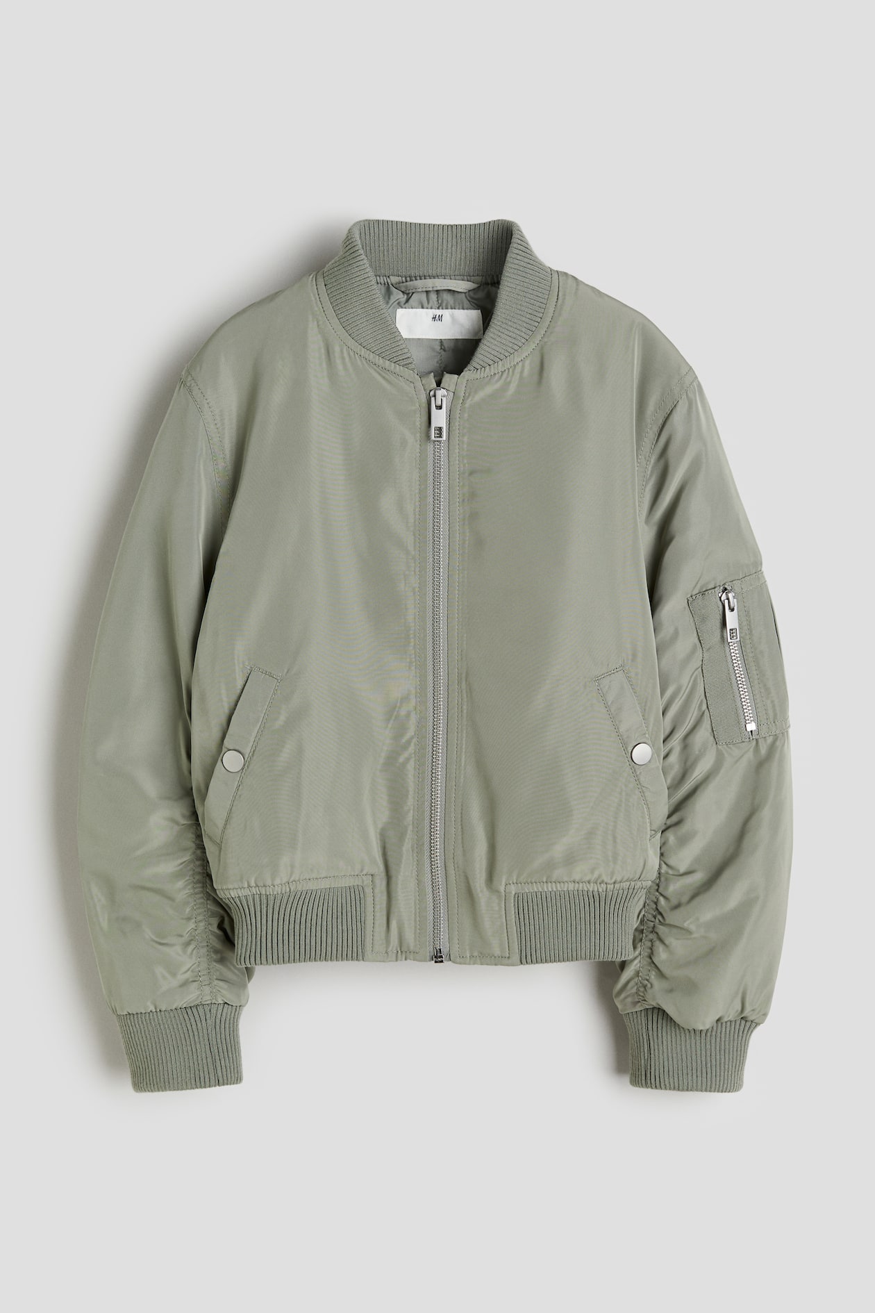 Bomber Jacket Hm Jacke GrÃ¼n Pilotenjacke Aus Baumwolle Grün Men