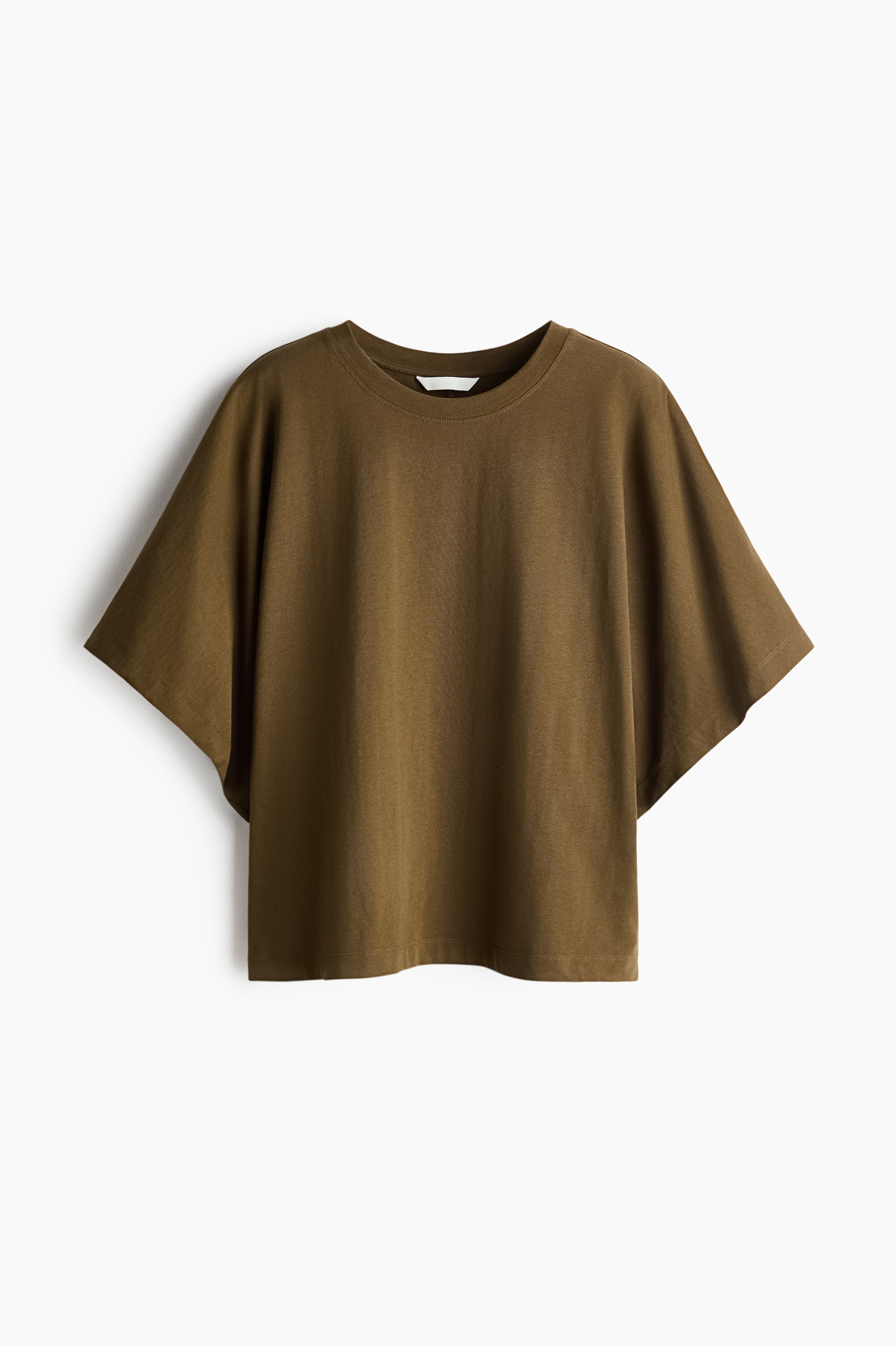 View larger image: Batwing-sleeved T-shirt - Dark khaki green - Ladies | H&M SG 1