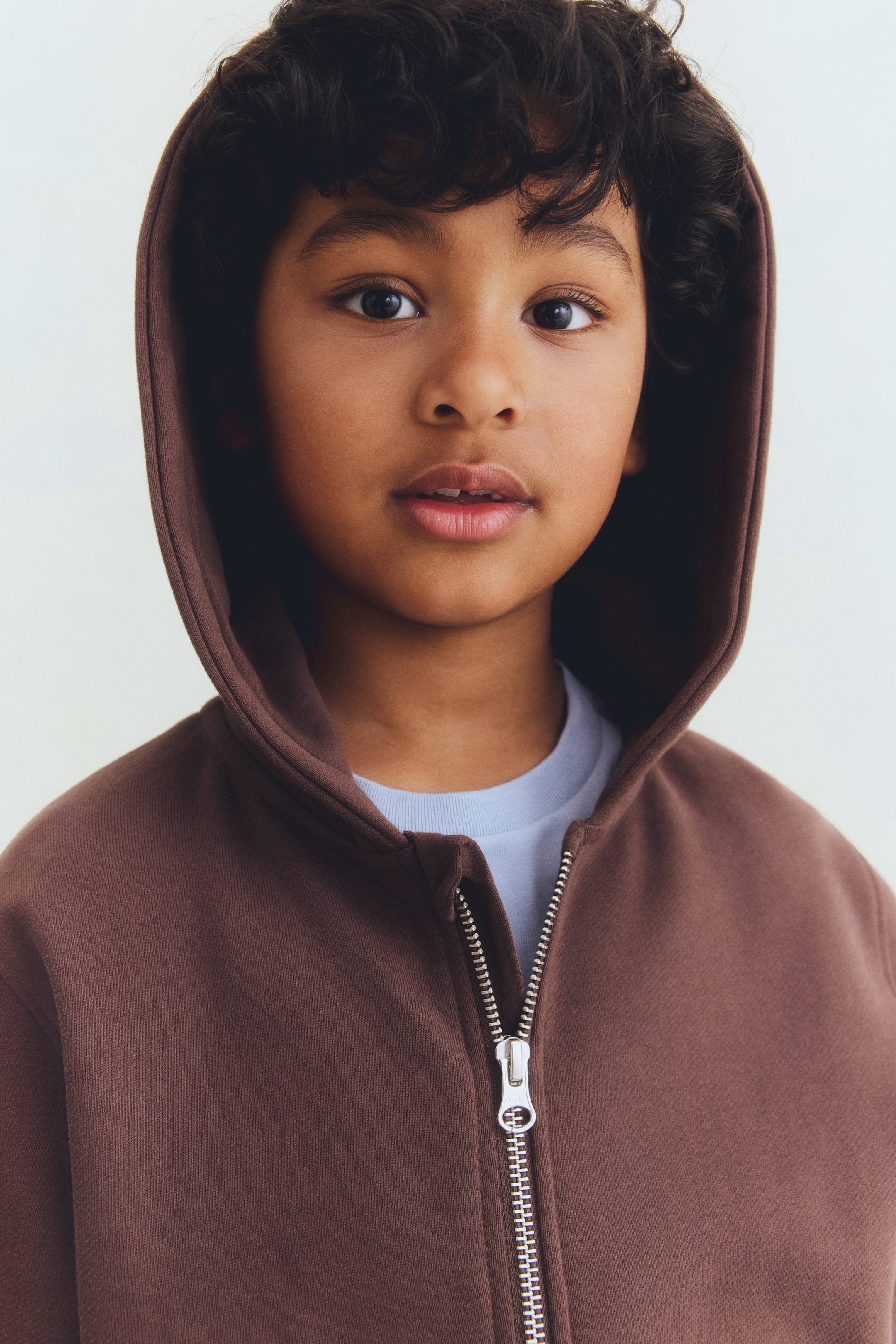 Hooded Cotton Sweatshirt Jacket