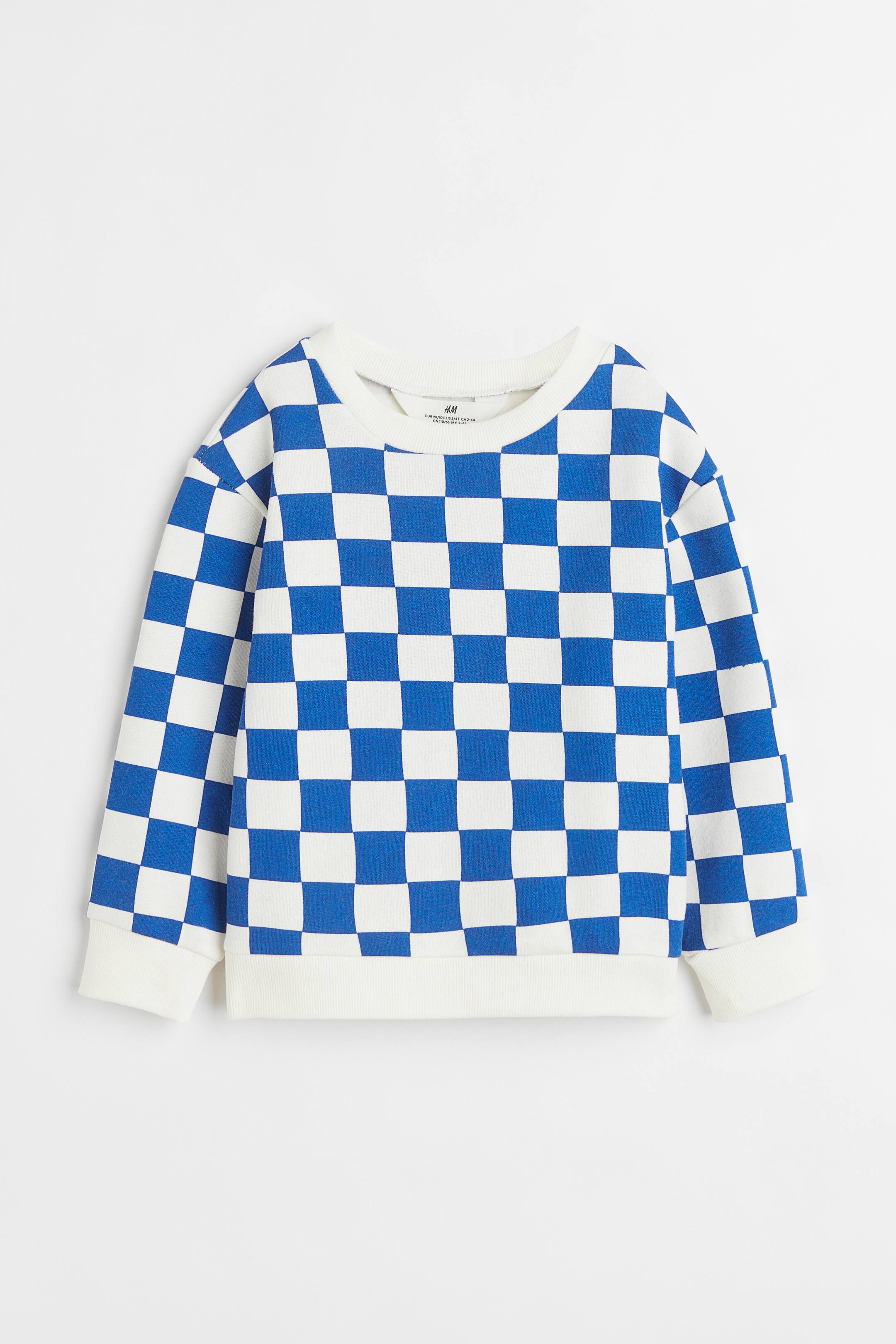Xem ảnh lớn hơn: Áo nỉ - Màu kem/Kẻ ca rô - Kids | H&M VN 1