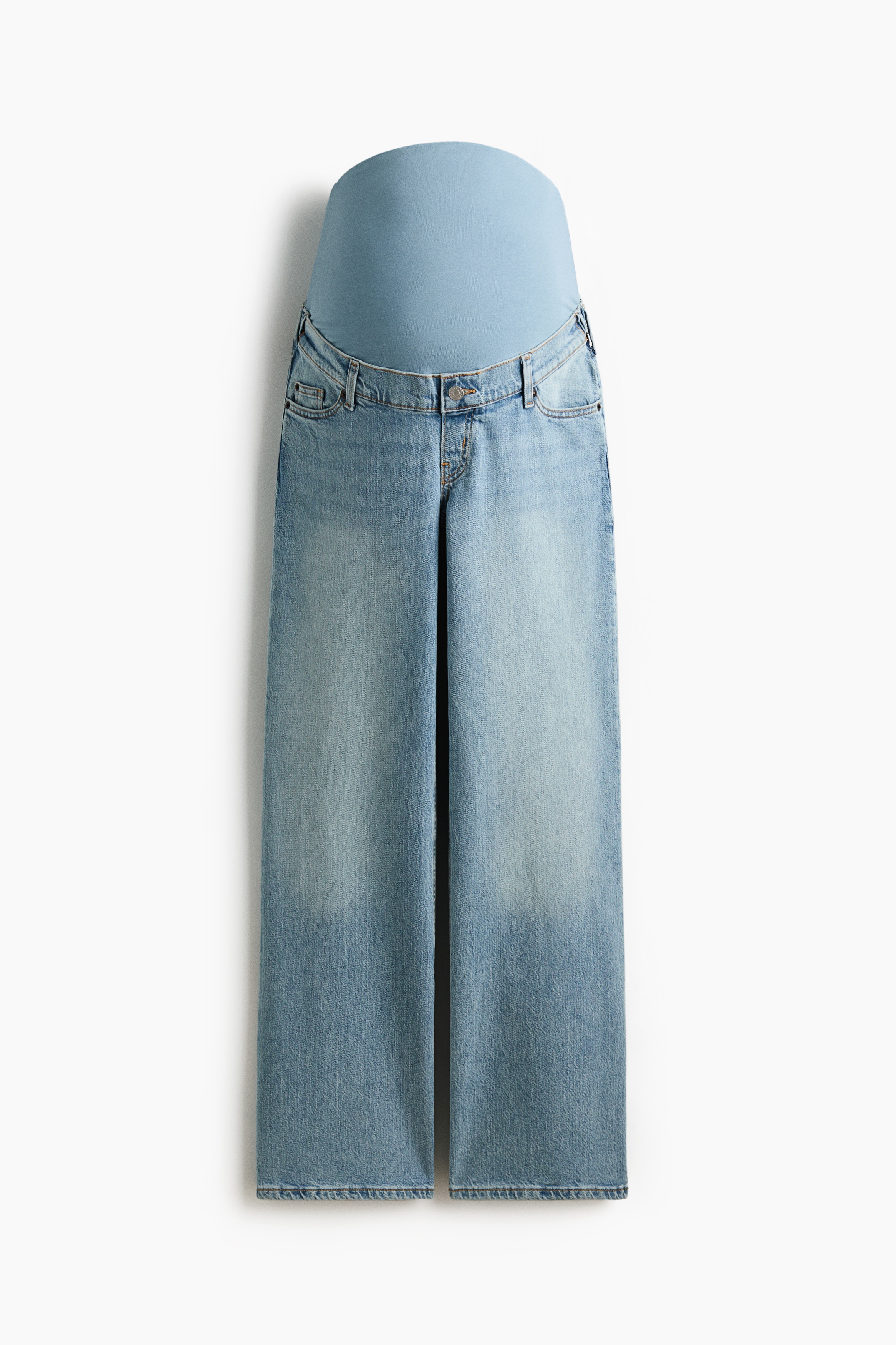 MAMA Jean large - Bleu denim clair/Bleu denim/rayures tennis/Bleu denim pâle/Blanc/Bleu denim