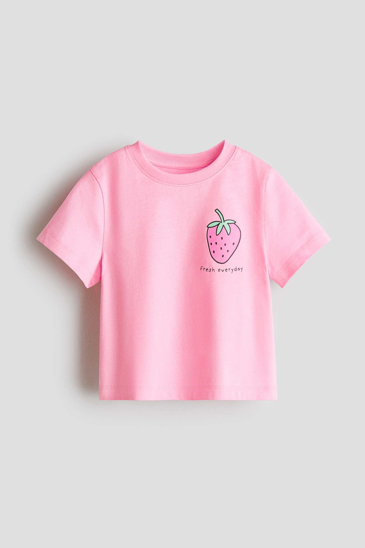Printed T-shirt - Pink/Strawberry/Red/Mon Amour/White/Ice cream/Peach pink/Summer/Yellow/New York/Cream/Rainbow/Light pink/Unicorn/Light green/Ma Chérie/Light beige/Ballerinas/Light pink/Cherries/Light blue/Paris - 2