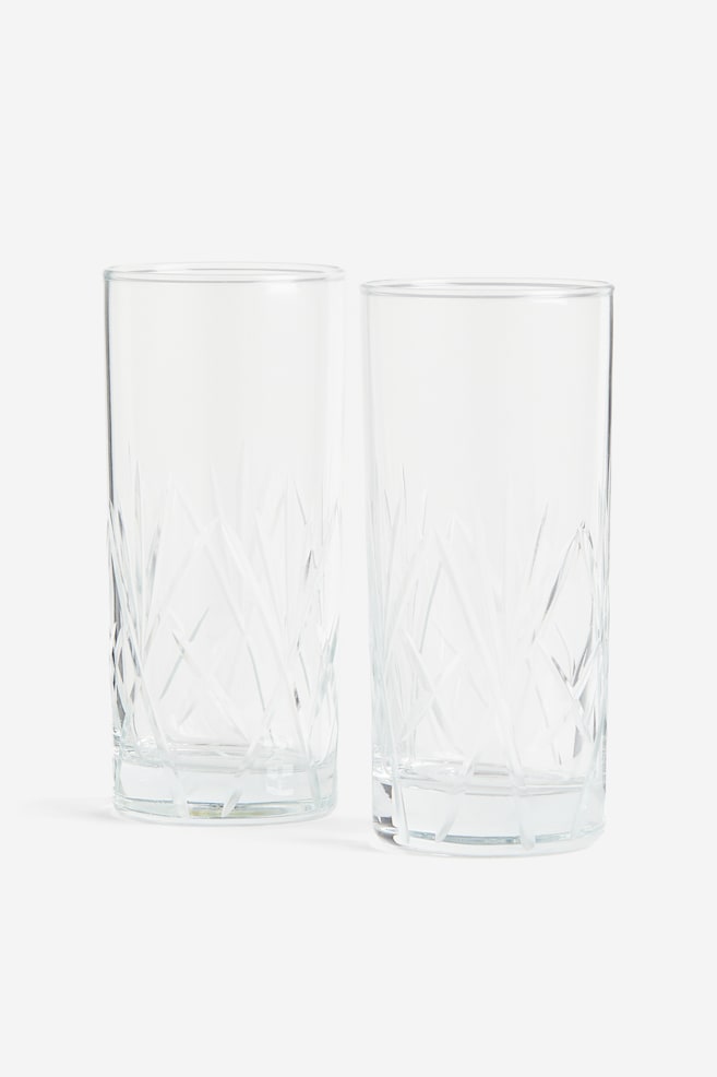 Bicchieri da bibita 2 pezzi - Vetro trasparente - 1