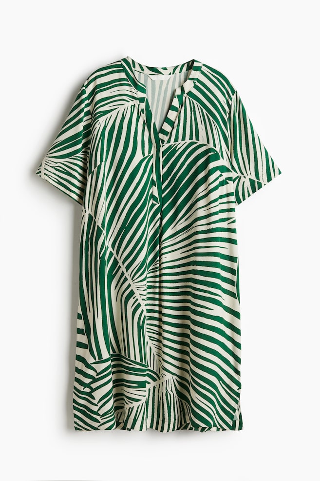 Robe tunique en viscose - Vert/motif crème/Blanc/citrons/Crème/noir/fleuri/Crème/motif noir/Noir/Noir/motif blanc/Noir/Dark khaki green/Blanc/motif noir - 1