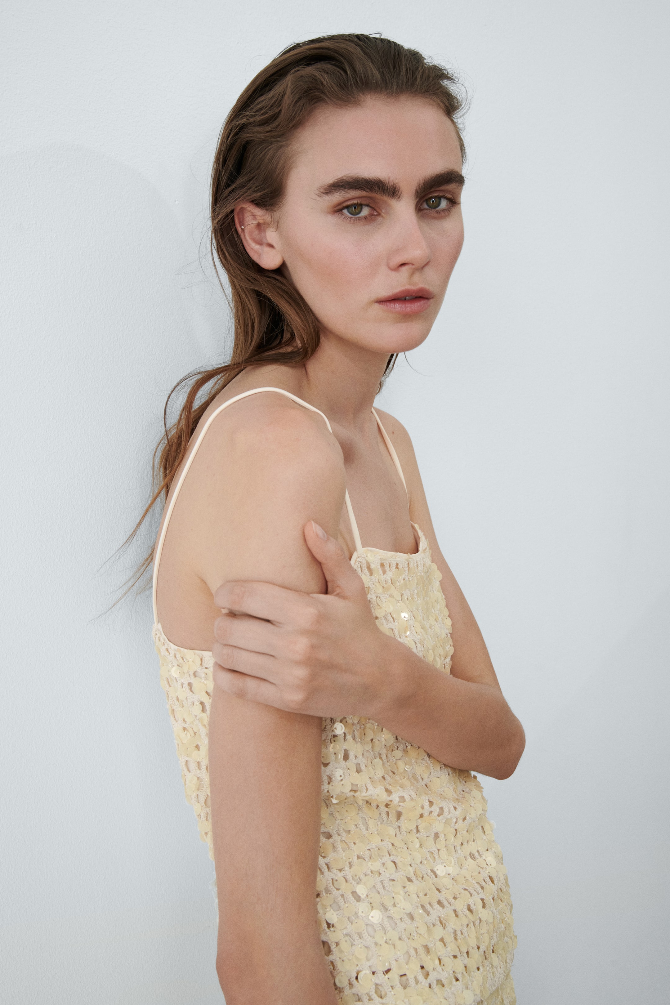 Sequined Mesh Top