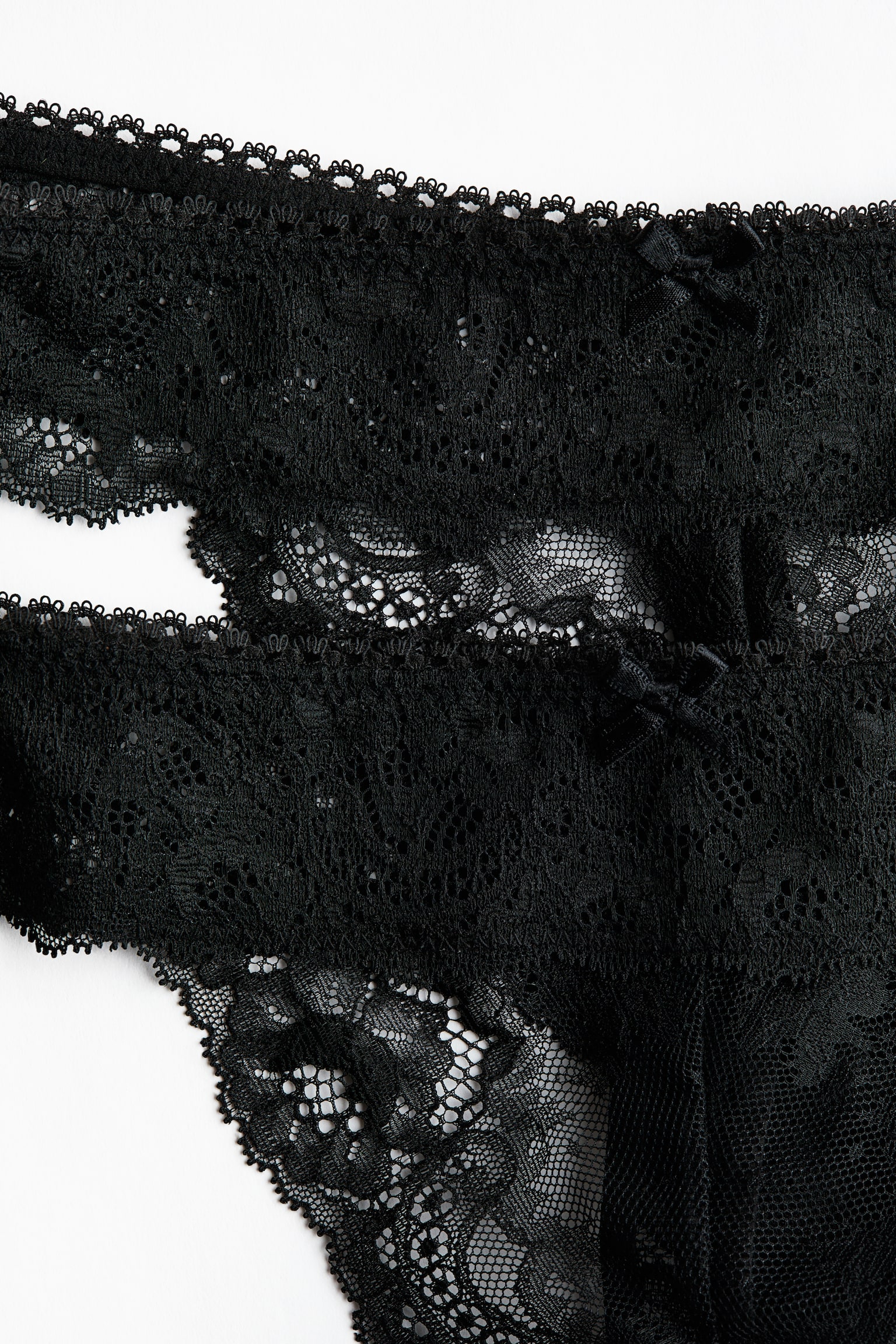 2-pack lace thong briefs - Black/Light pink - 5