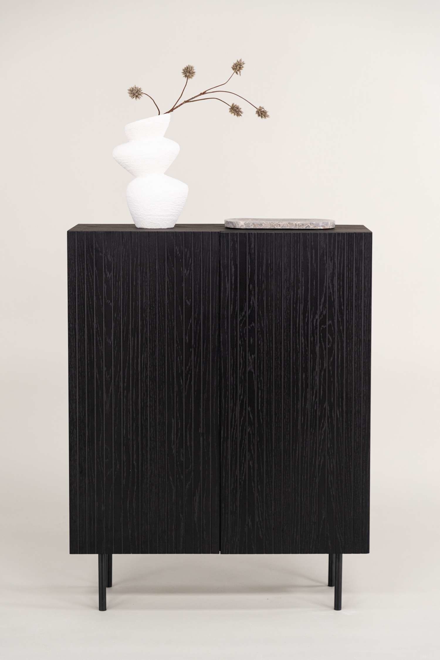 Björkön Cabinet - Le Noir, Mdf/Blanc, Mdf