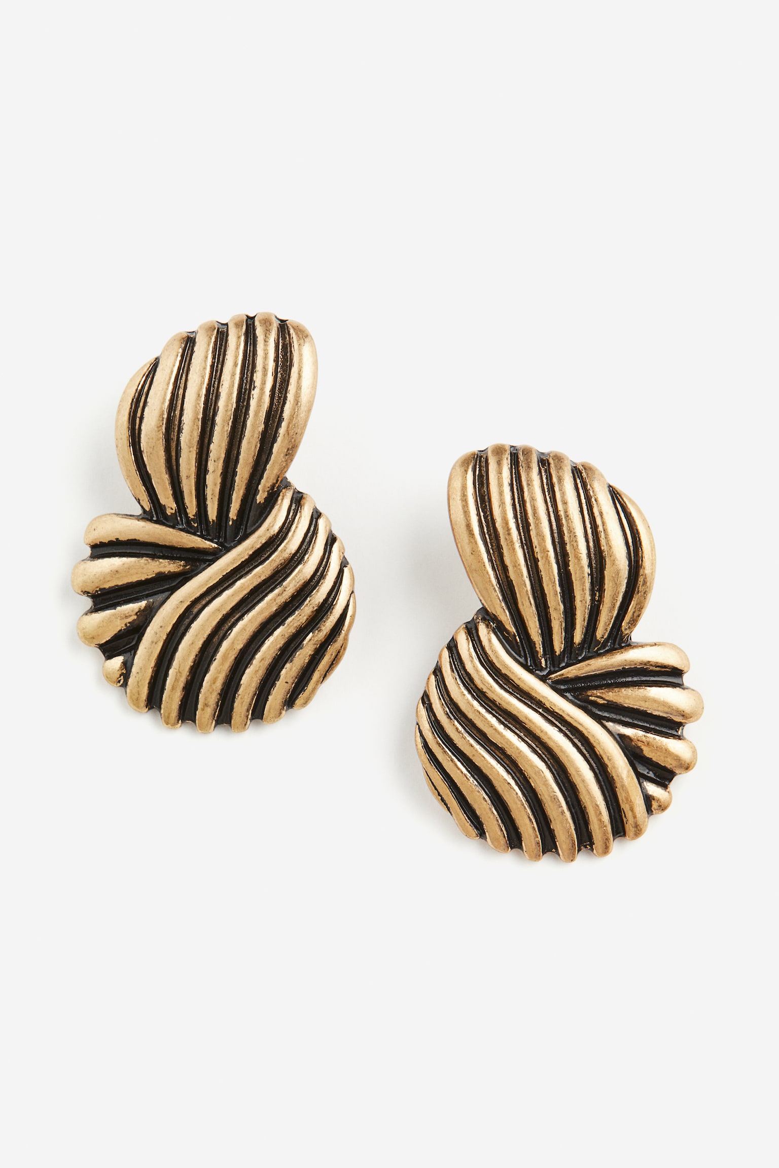 Asymmetric earrings - Gold-coloured - 1