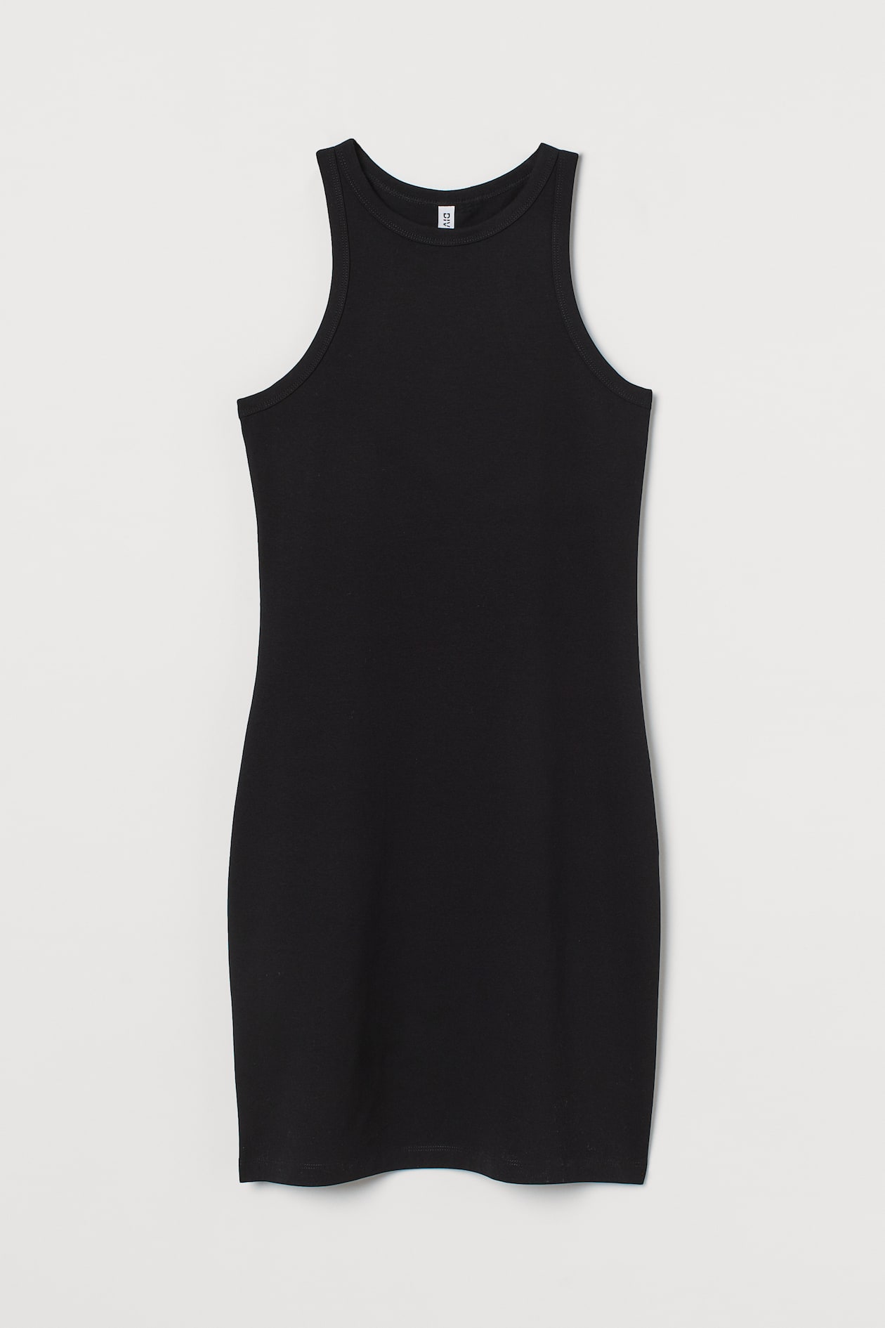 Cotton Jersey Dress - Round Neck - Sleeveless - Black - Ladies | H&M US