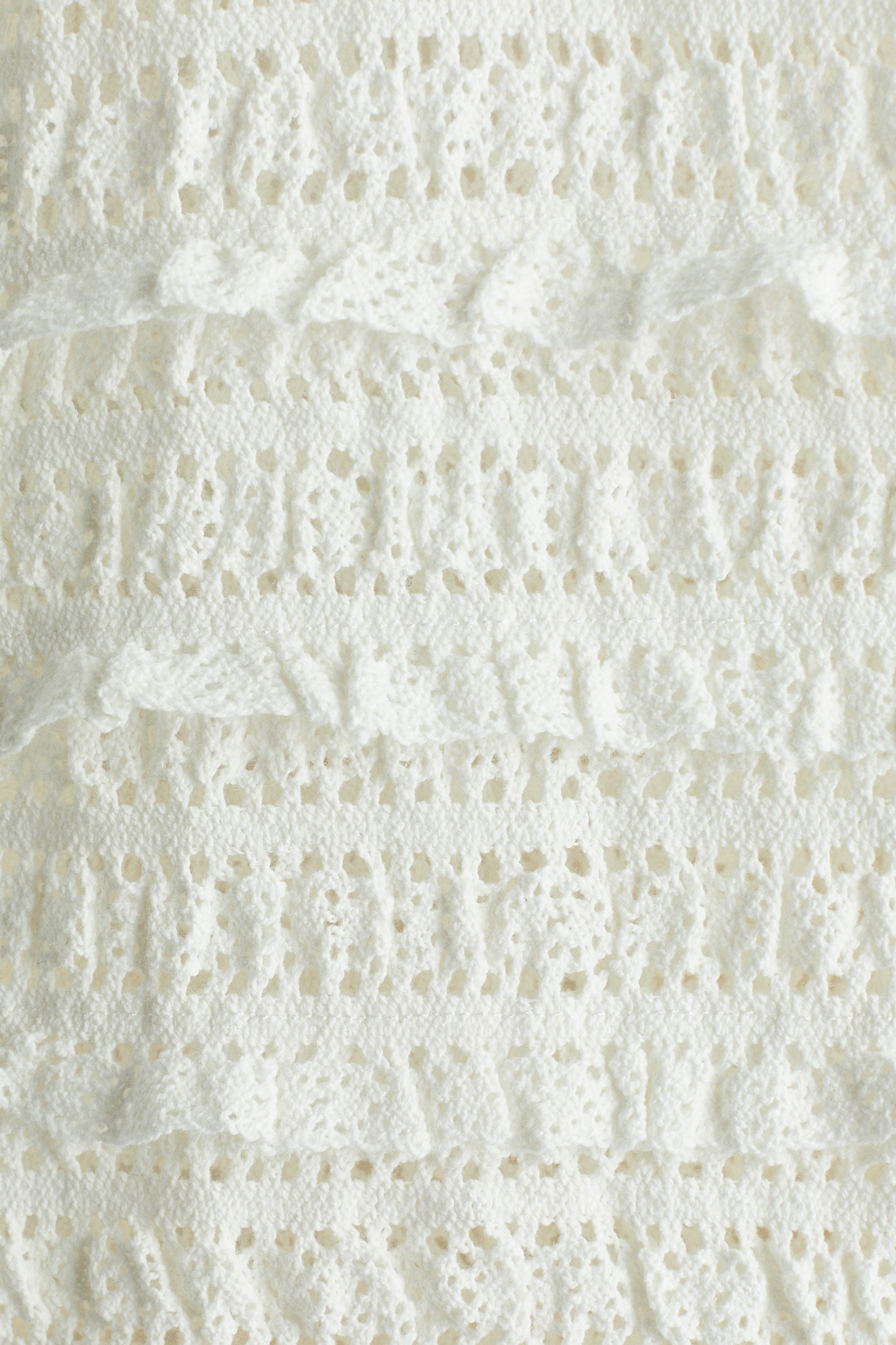 Frill-trimmed lace-look dress