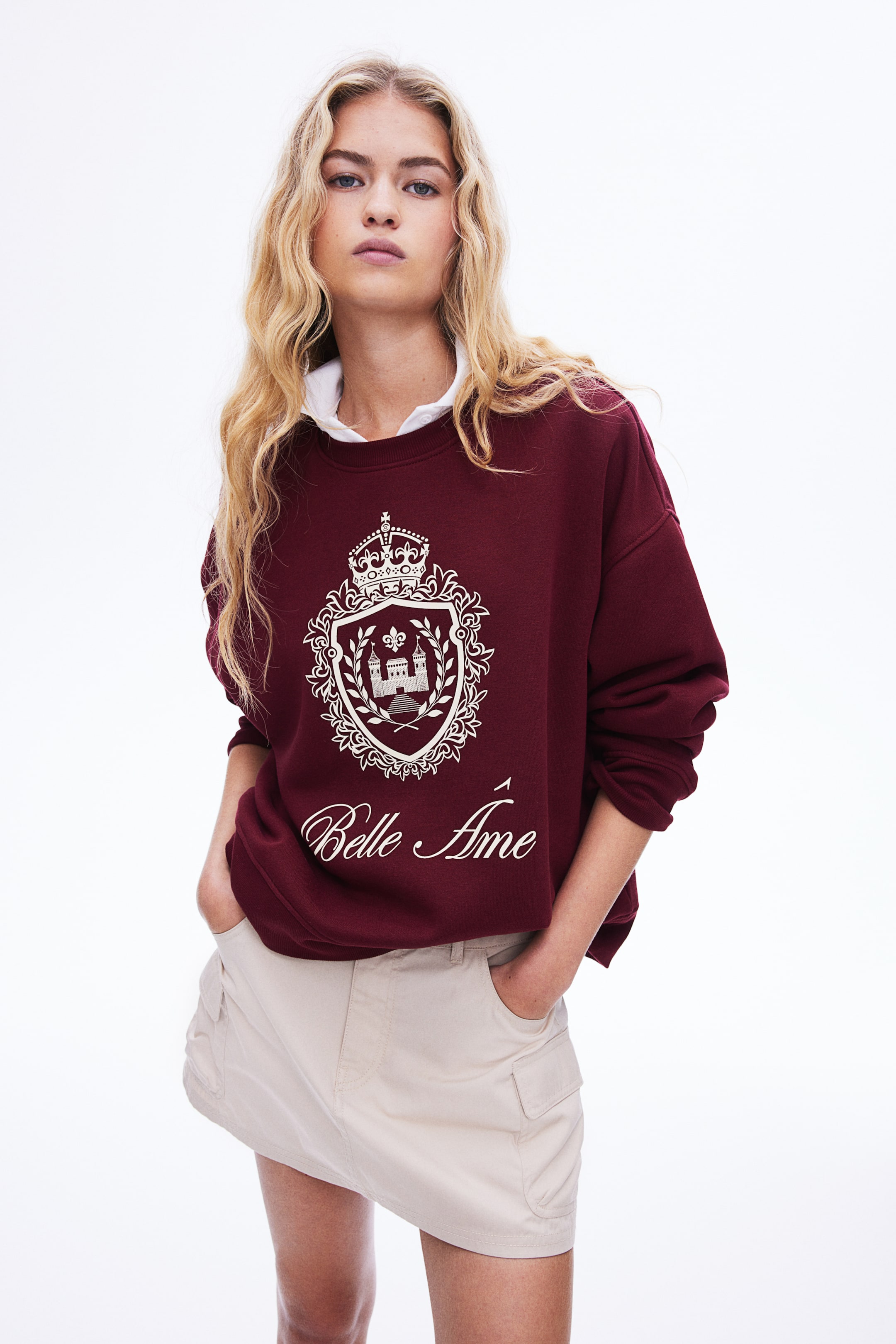 Oversized Sweatshirt with Motif