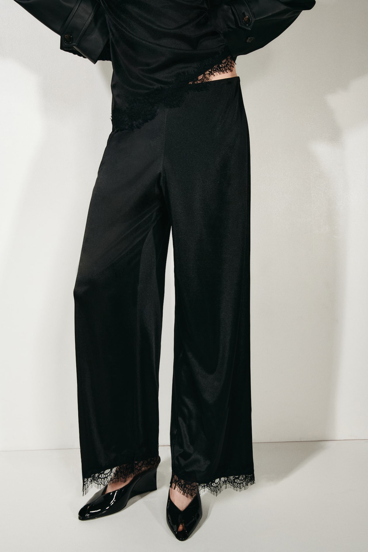Lace-Trimmed Interlock Pants - image 2