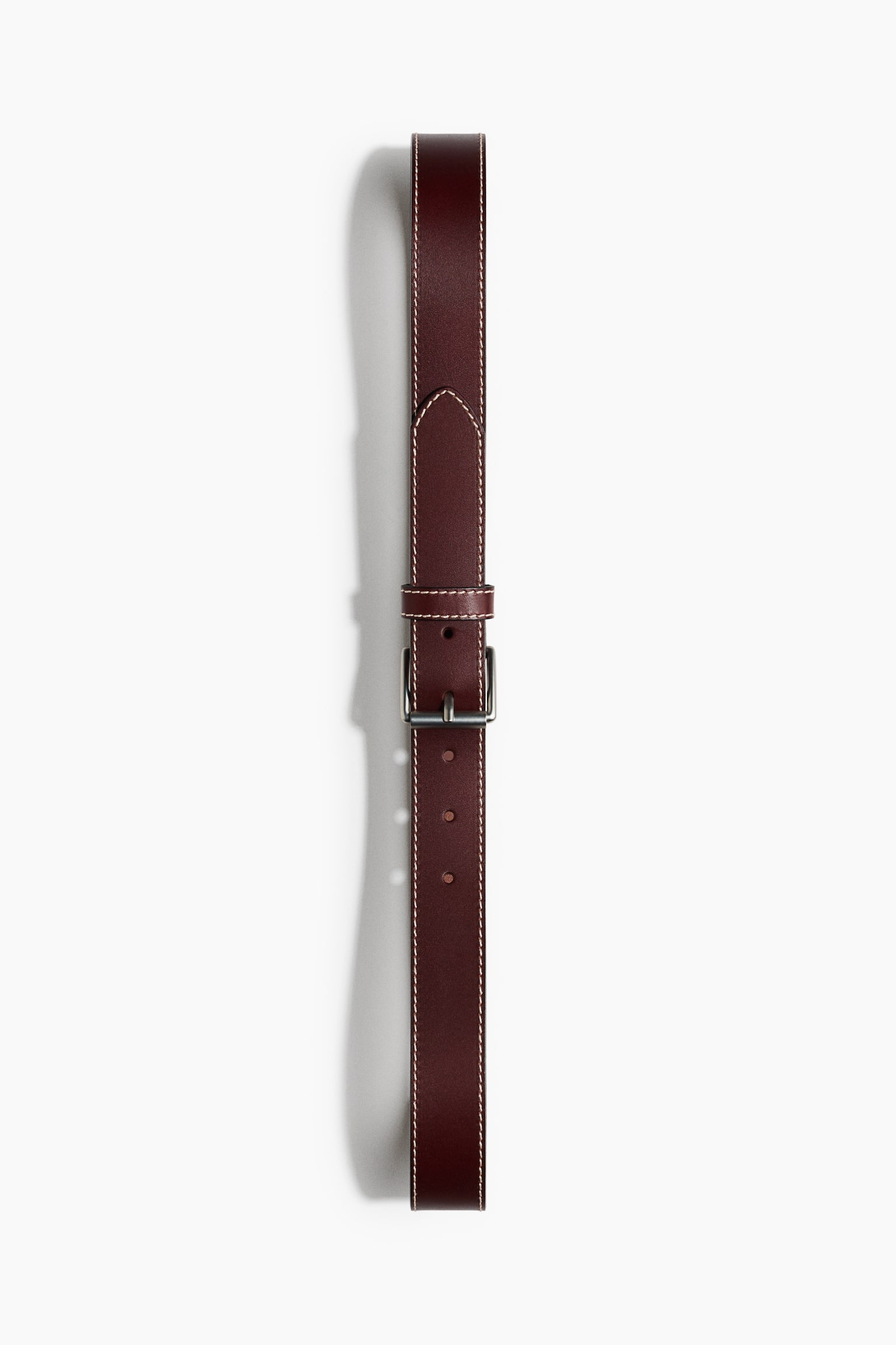 Leather belt - Dark brown