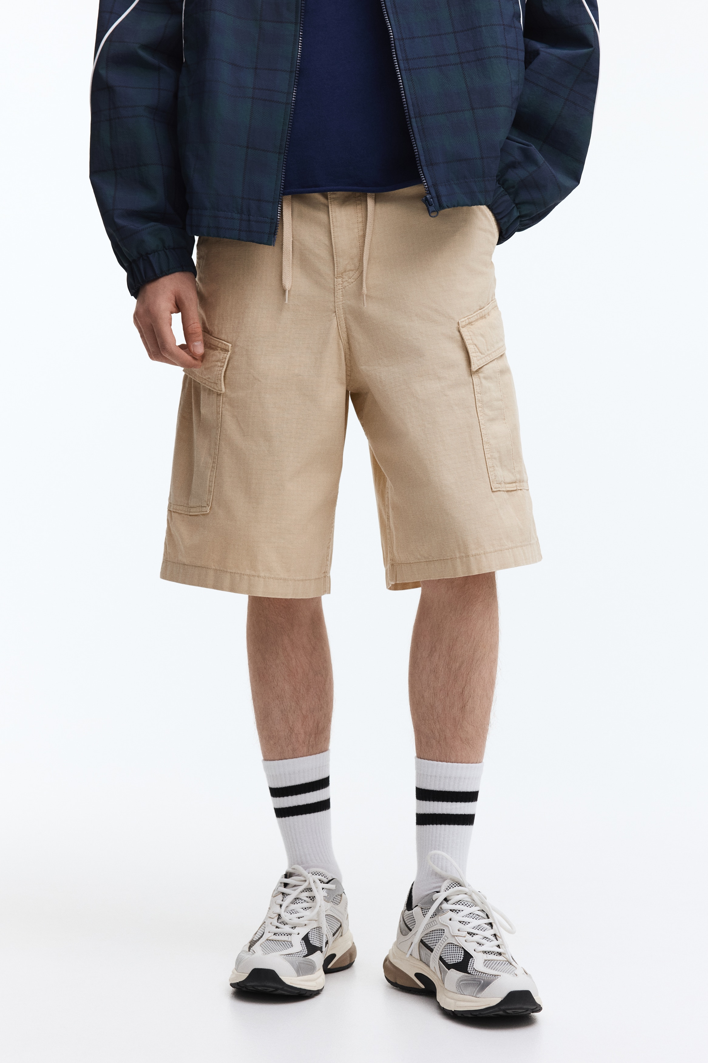 Loose-Fit Cotton Cargo Shorts by H&M