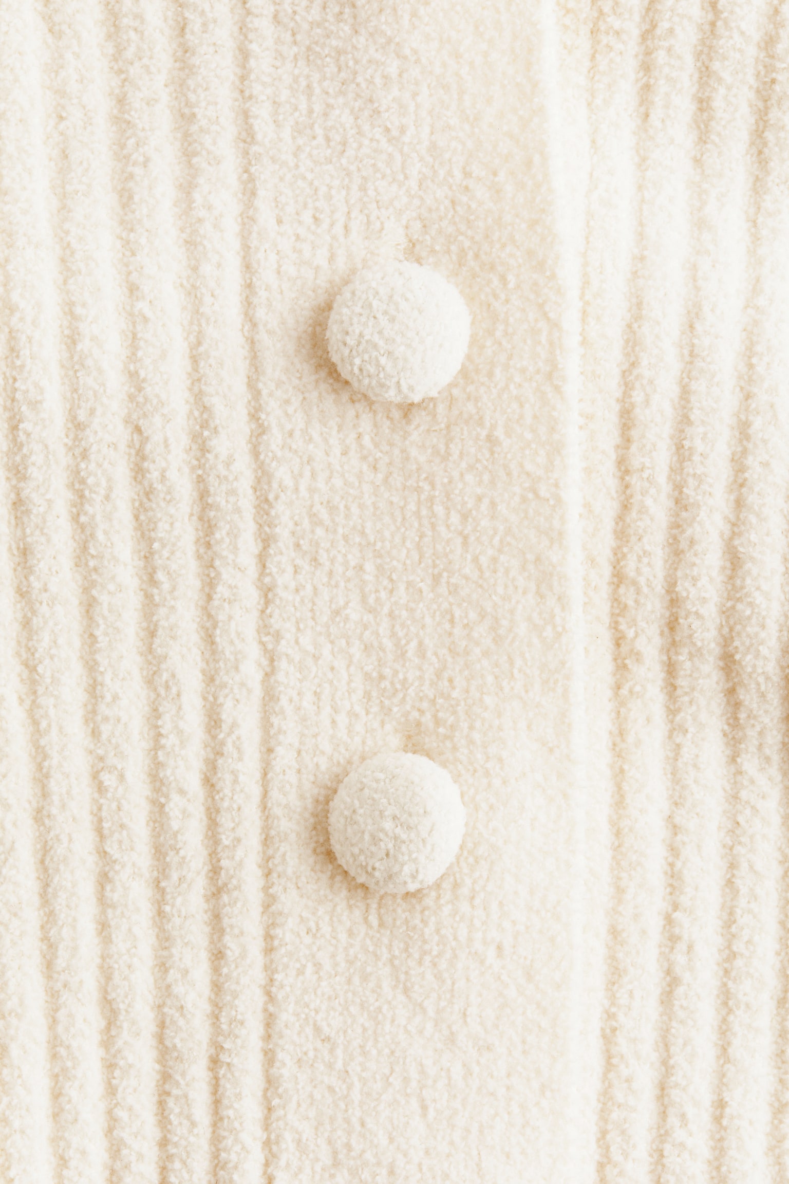 Rib-knit cardigan - Cream - 5