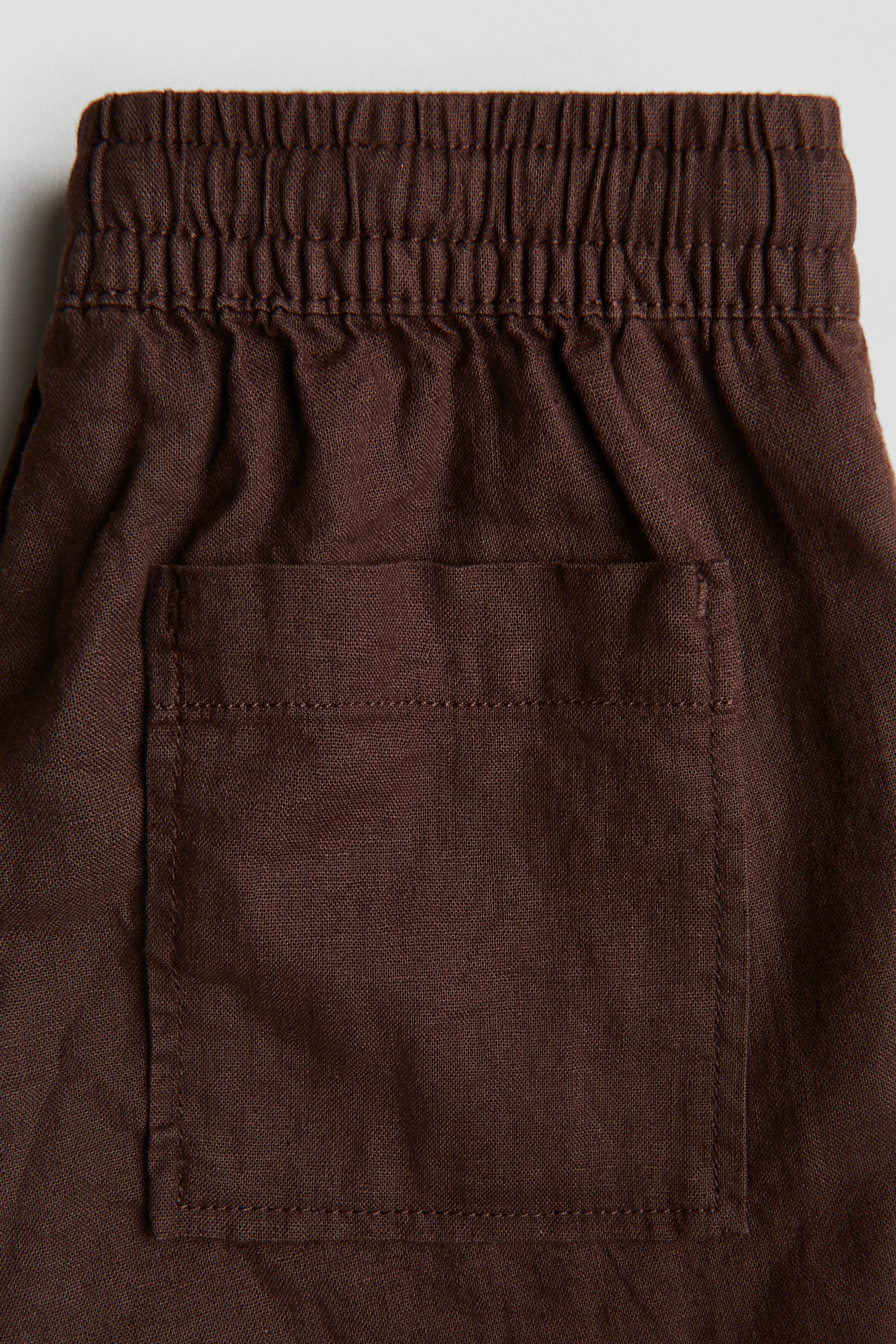 Linen-Blend Drawstring Shorts
