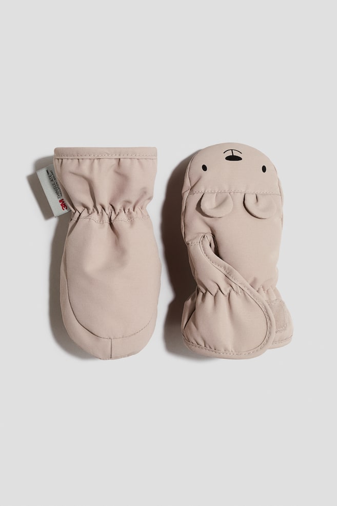 Wasserabweisende Fäustlinge - Beige - 1