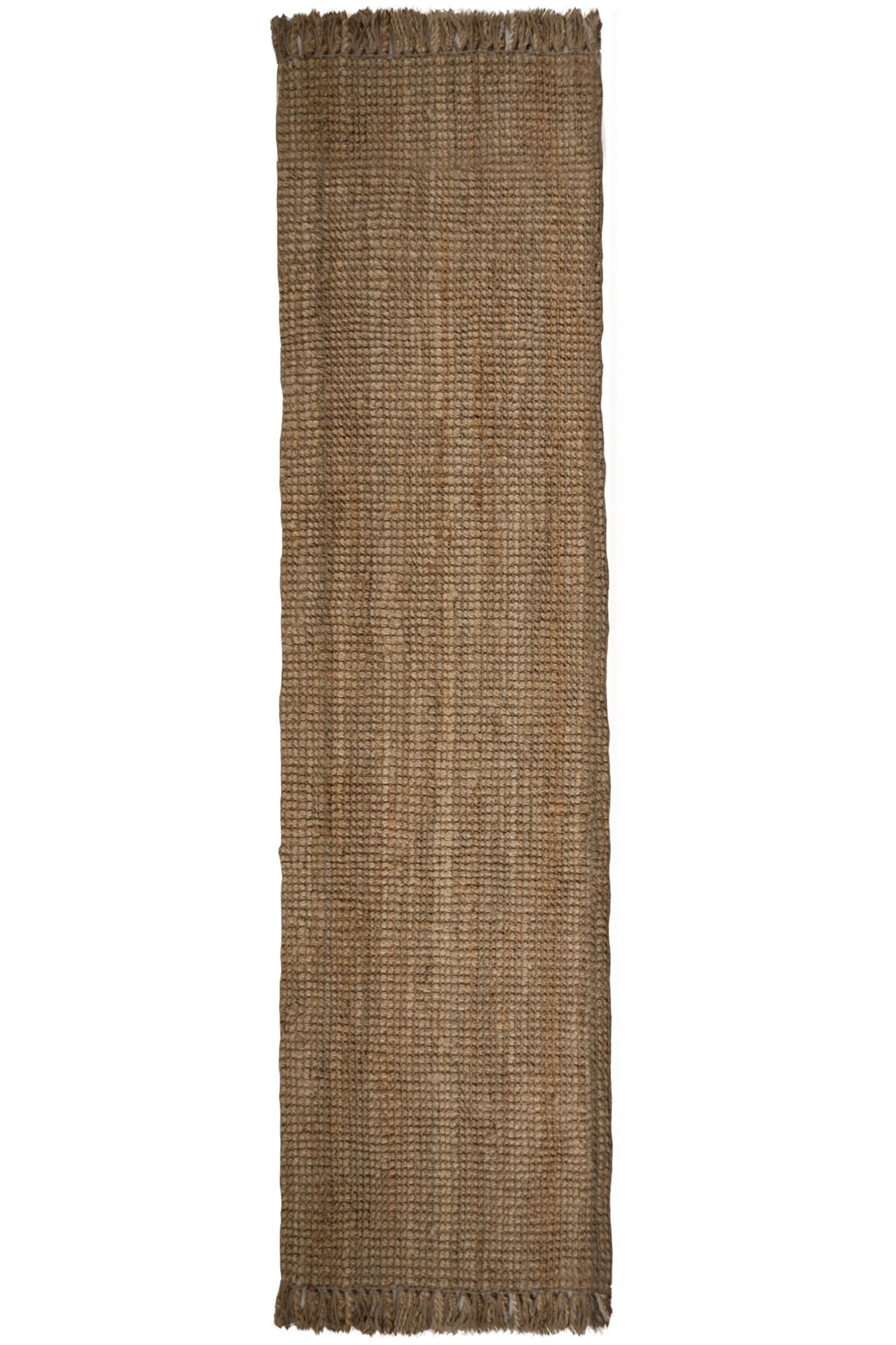 Tapis De Couloir Neutre En Jute Bouclé - Brun - 1