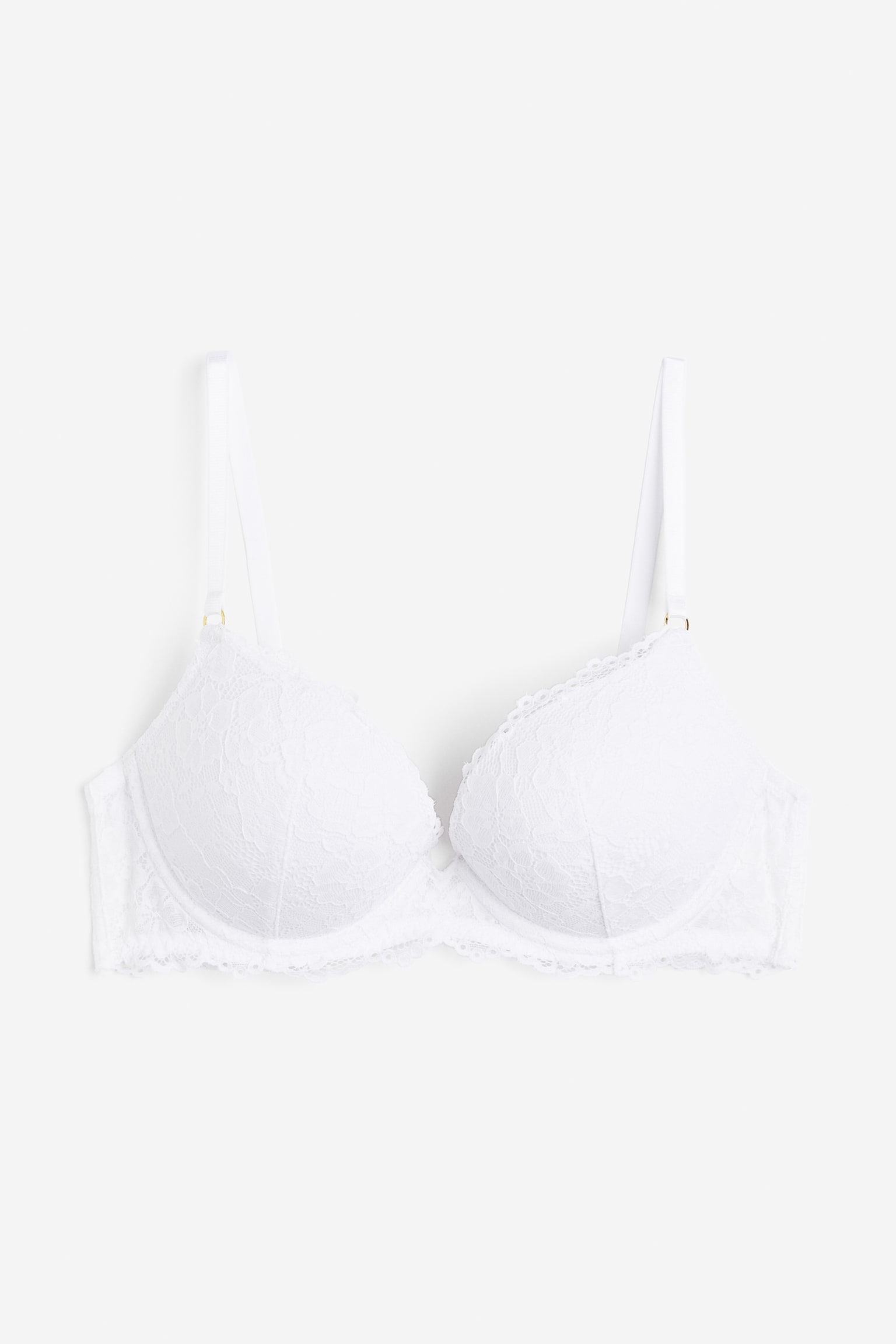 Lace Super Push Up Bra - White/Light beige - 1