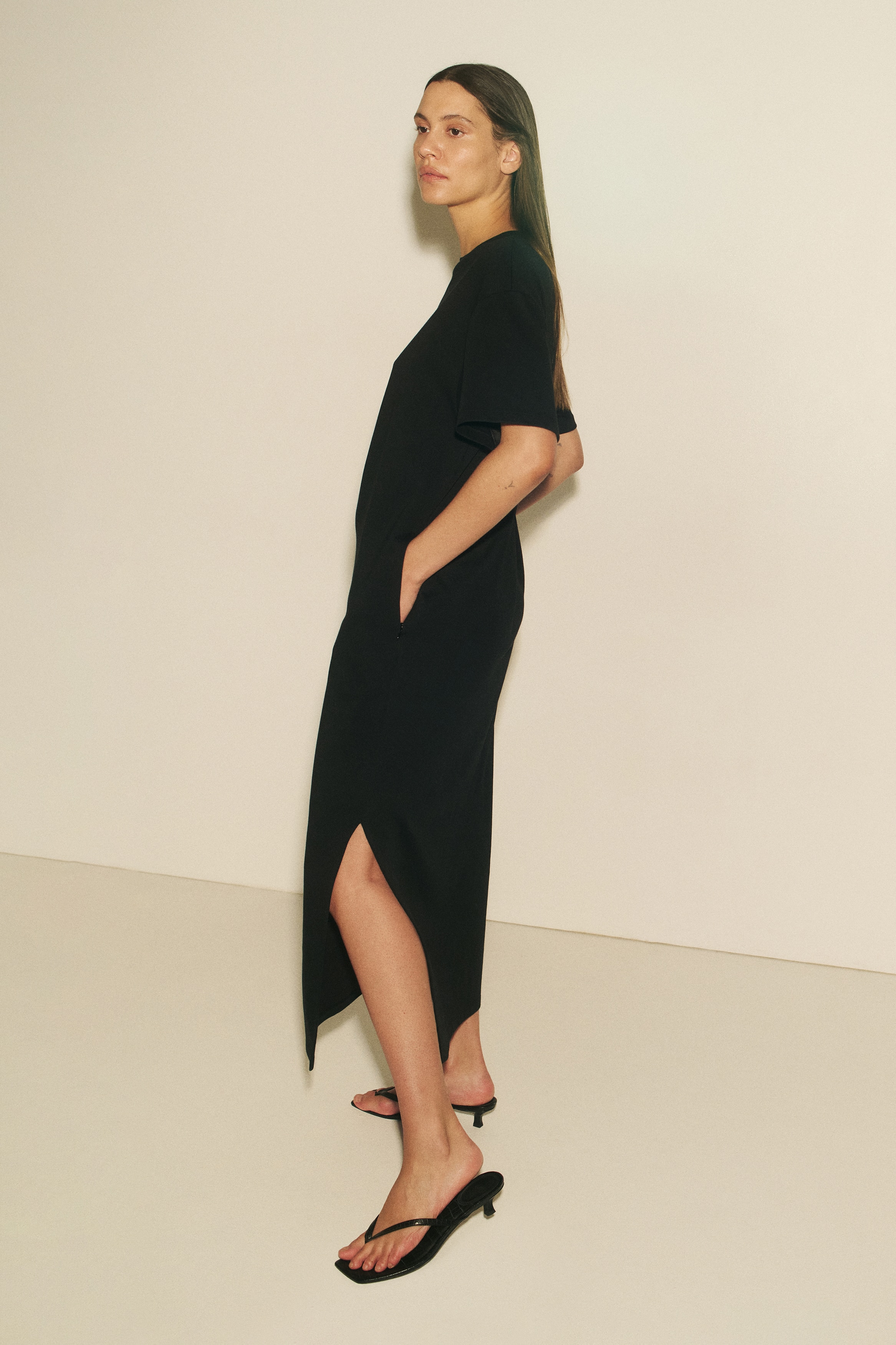 h&m black shirt dress H&M Tie Belt Shirt Dress