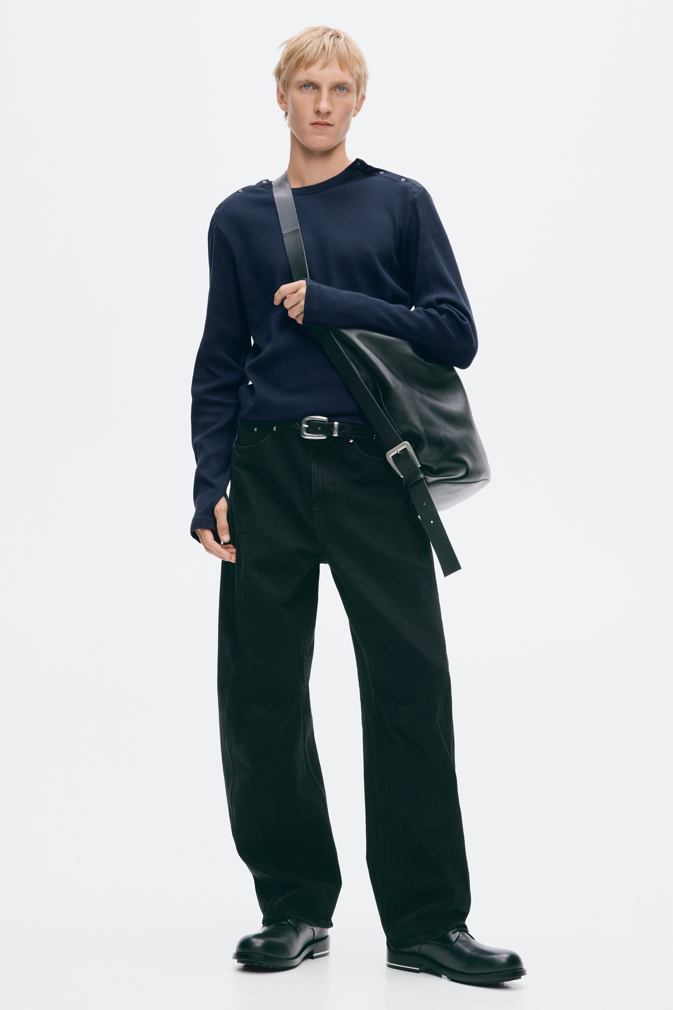 Pamučna majica Slim Fit - Tamnoplava/Crvena
