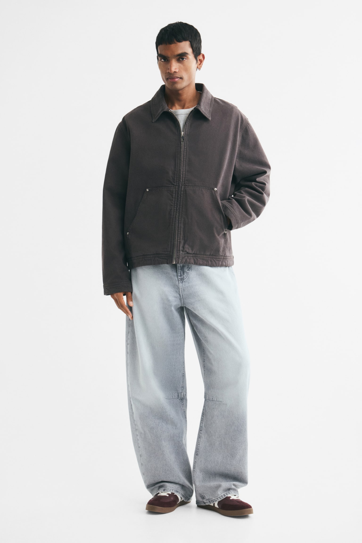 Baggy Barrel Jeans - Light denim grey/Light denim blue/Albastru-denim închis - 1