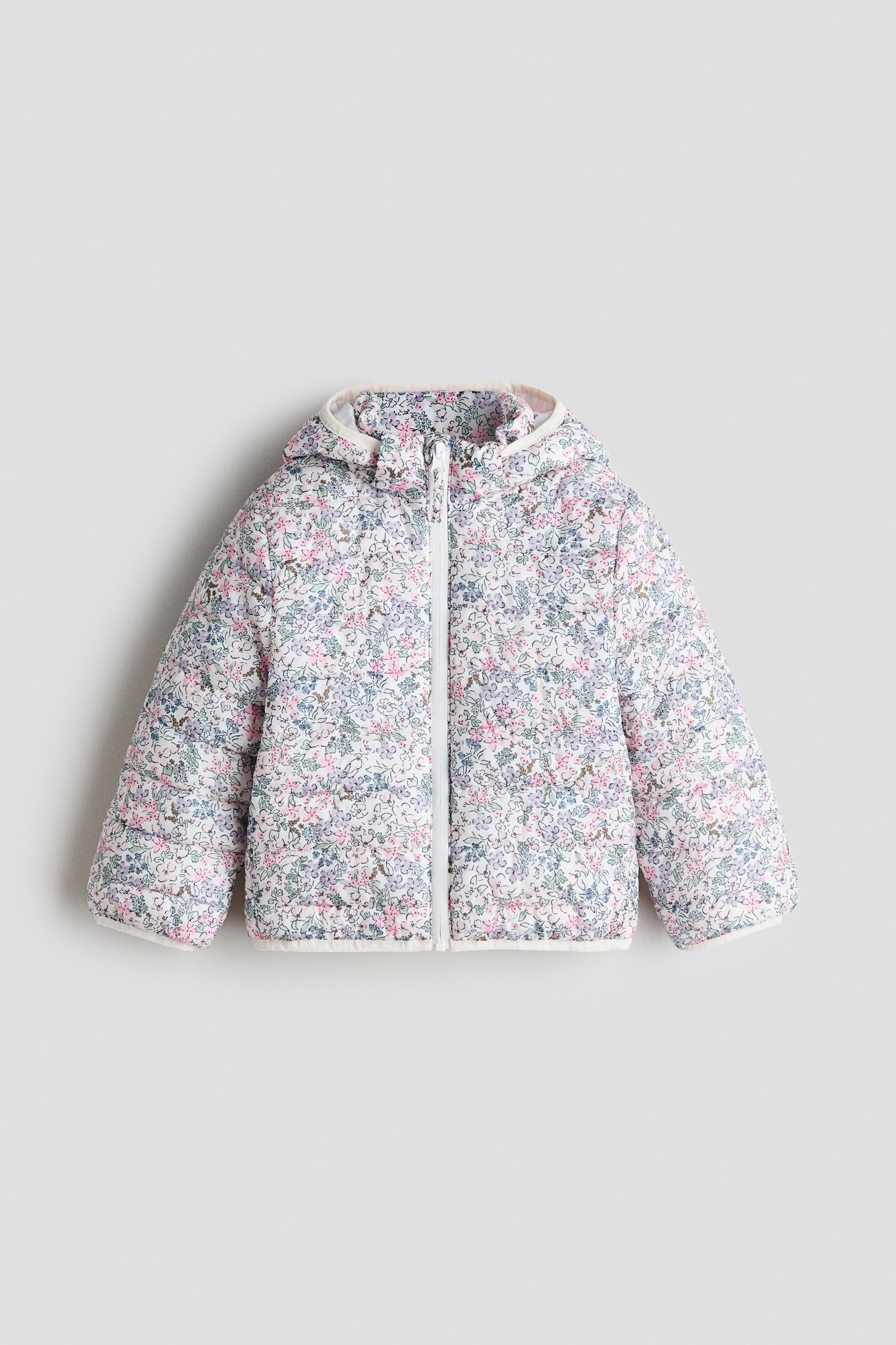 Water-repellent padded jacket - White/Floral/Old rose/Berries/Light green/Dinosaurs